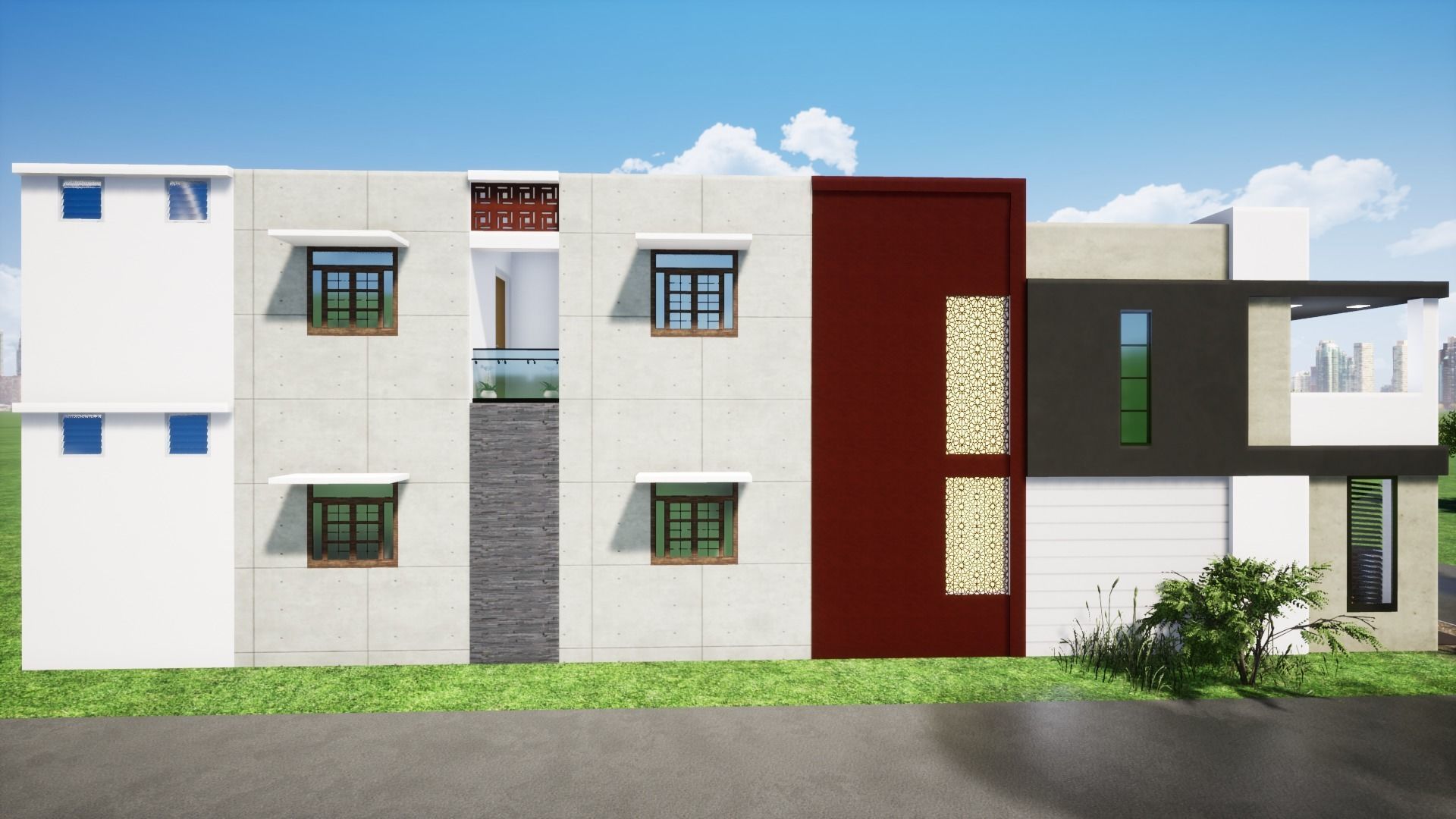 House  123 with aerial views 3D model_17