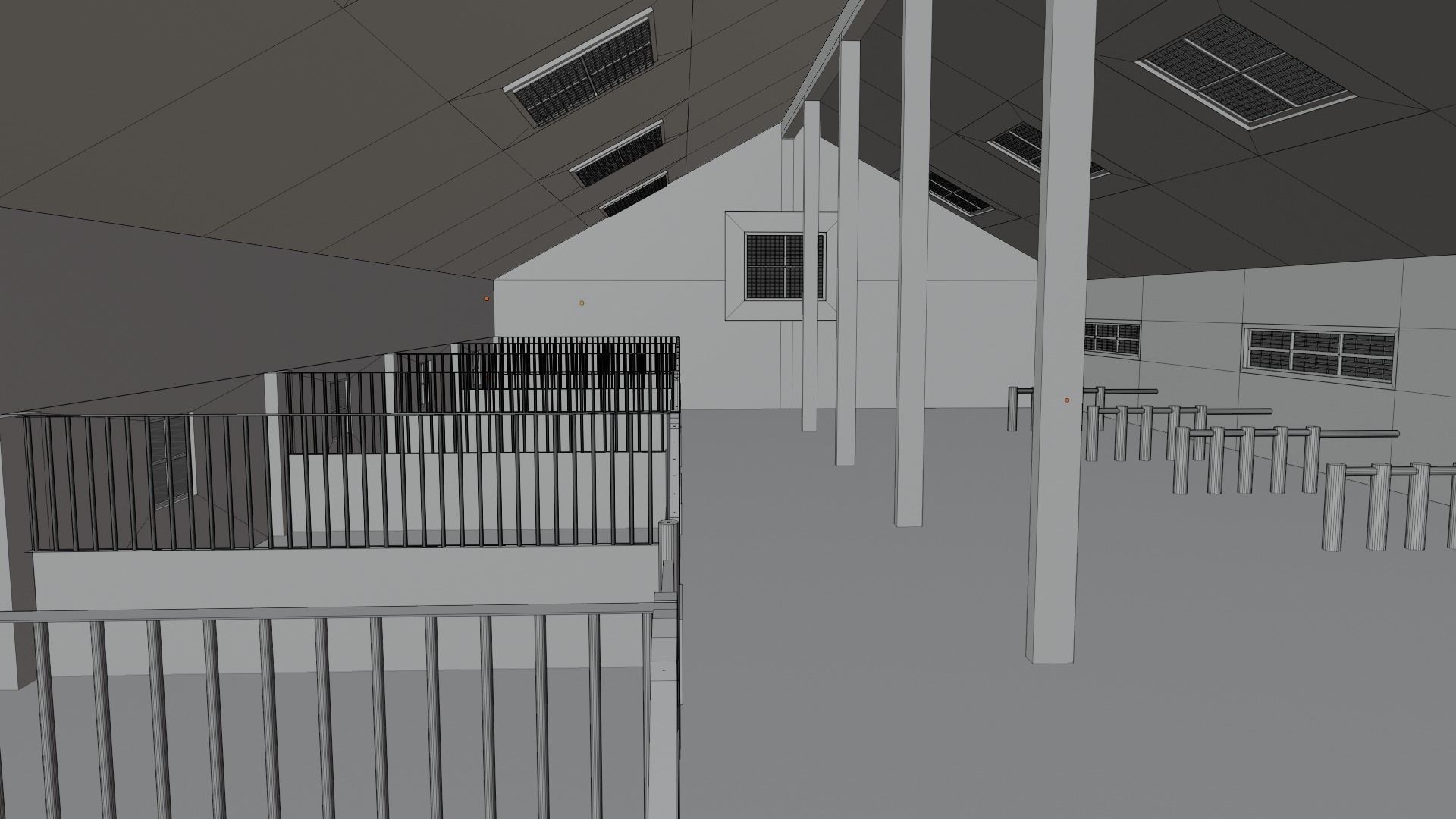 Horse Stable Low-poly 3D model_8