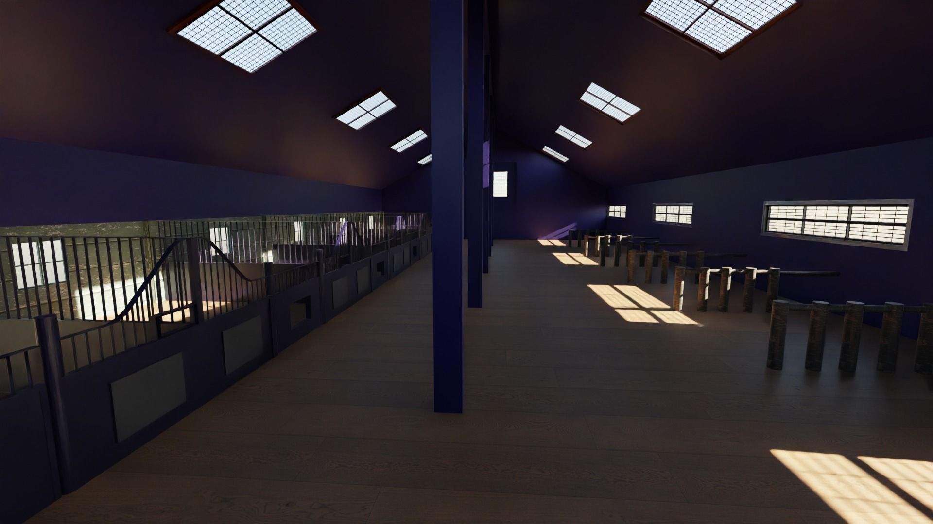 Horse Stable Low-poly 3D model_1