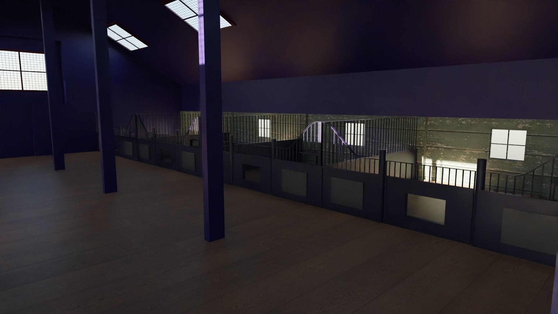 Horse Stable Low-poly 3D model_2