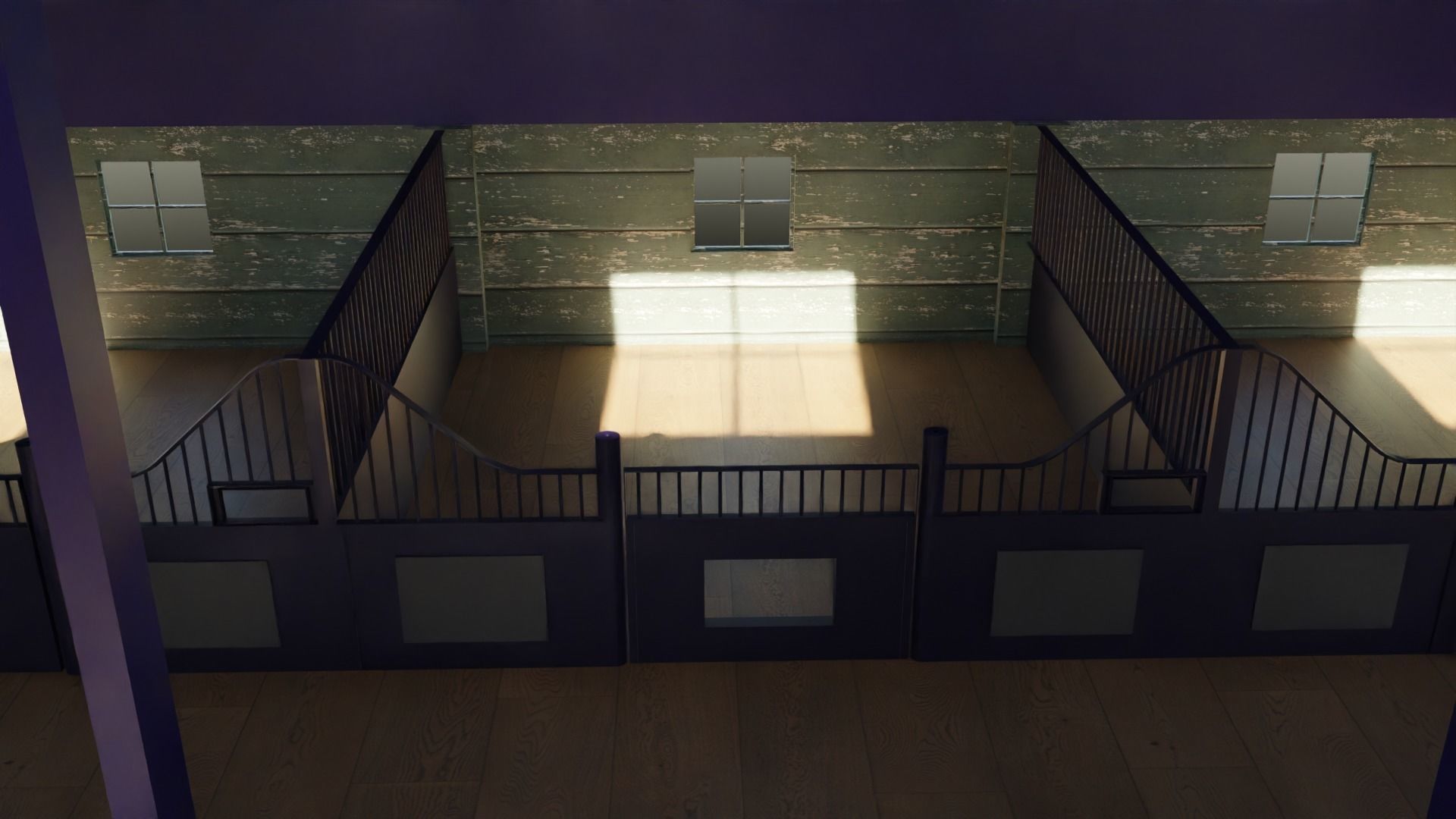 Horse Stable Low-poly 3D model_4