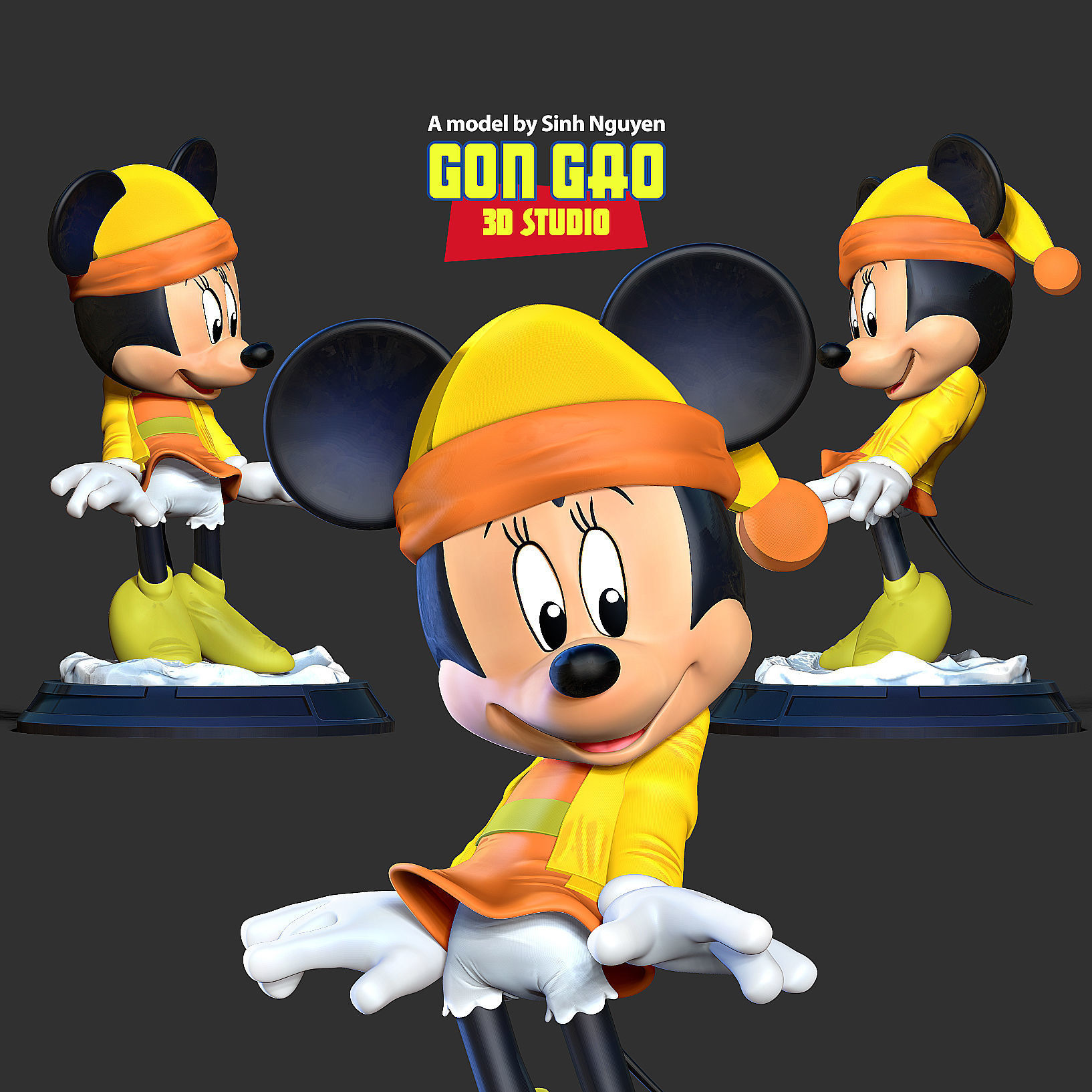Minnie Mouse - Merry Christmas 3D print model_1