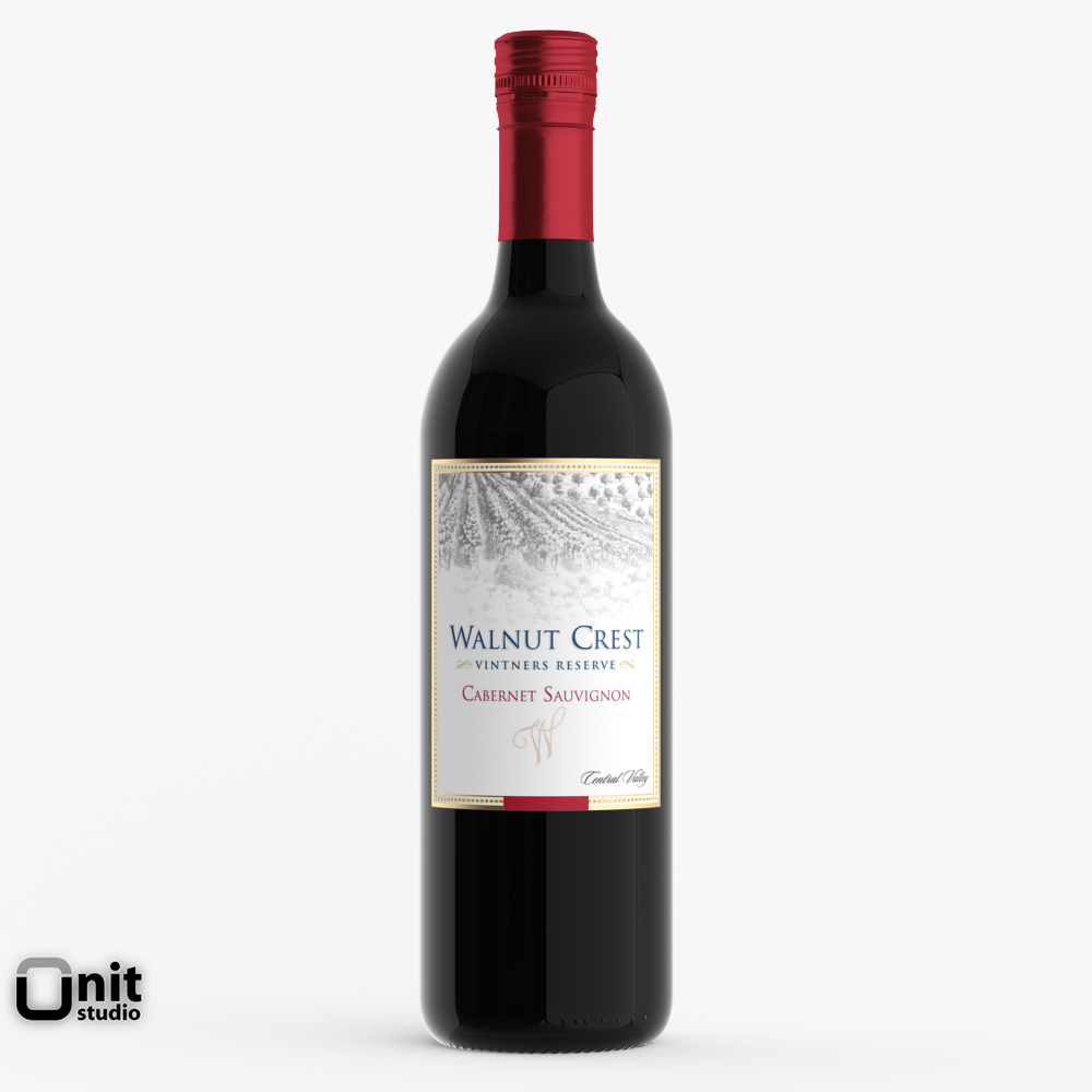 Cabernet Sauvignon Red Wine Bottle 3D model_1
