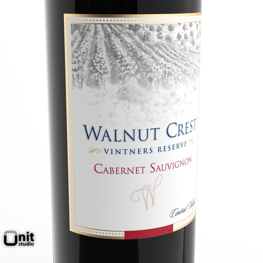 Cabernet Sauvignon Red Wine Bottle 3D model_4