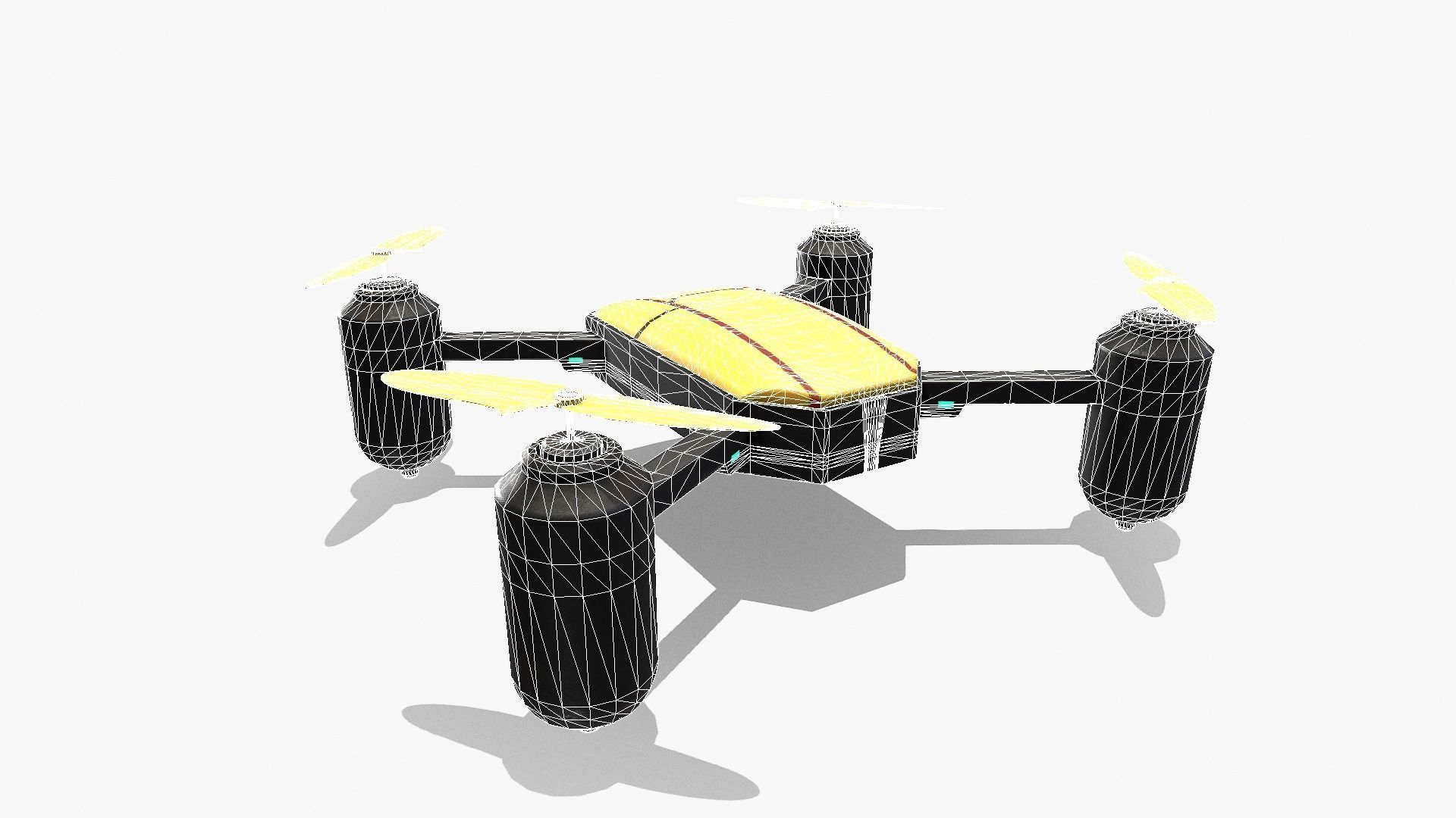 DRONE V2 RIGGED AND ANIMATED Low-poly 3D model_22