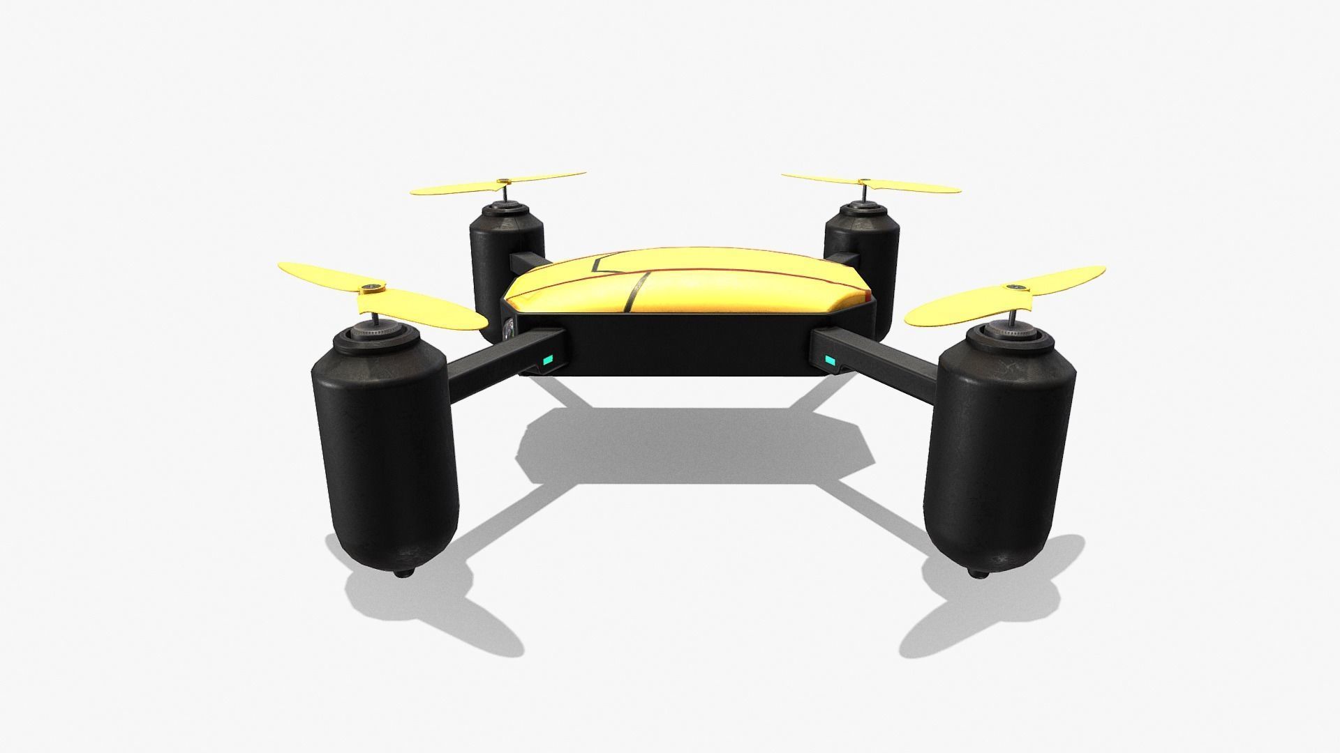 DRONE V2 RIGGED AND ANIMATED Low-poly 3D model_7