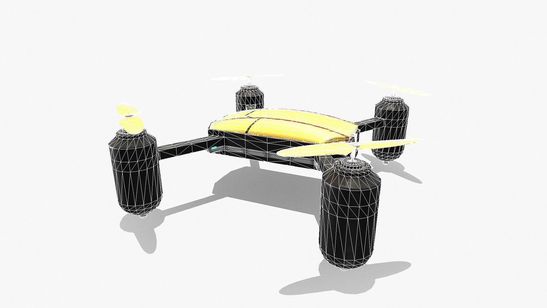 DRONE V2 RIGGED AND ANIMATED Low-poly 3D model_23