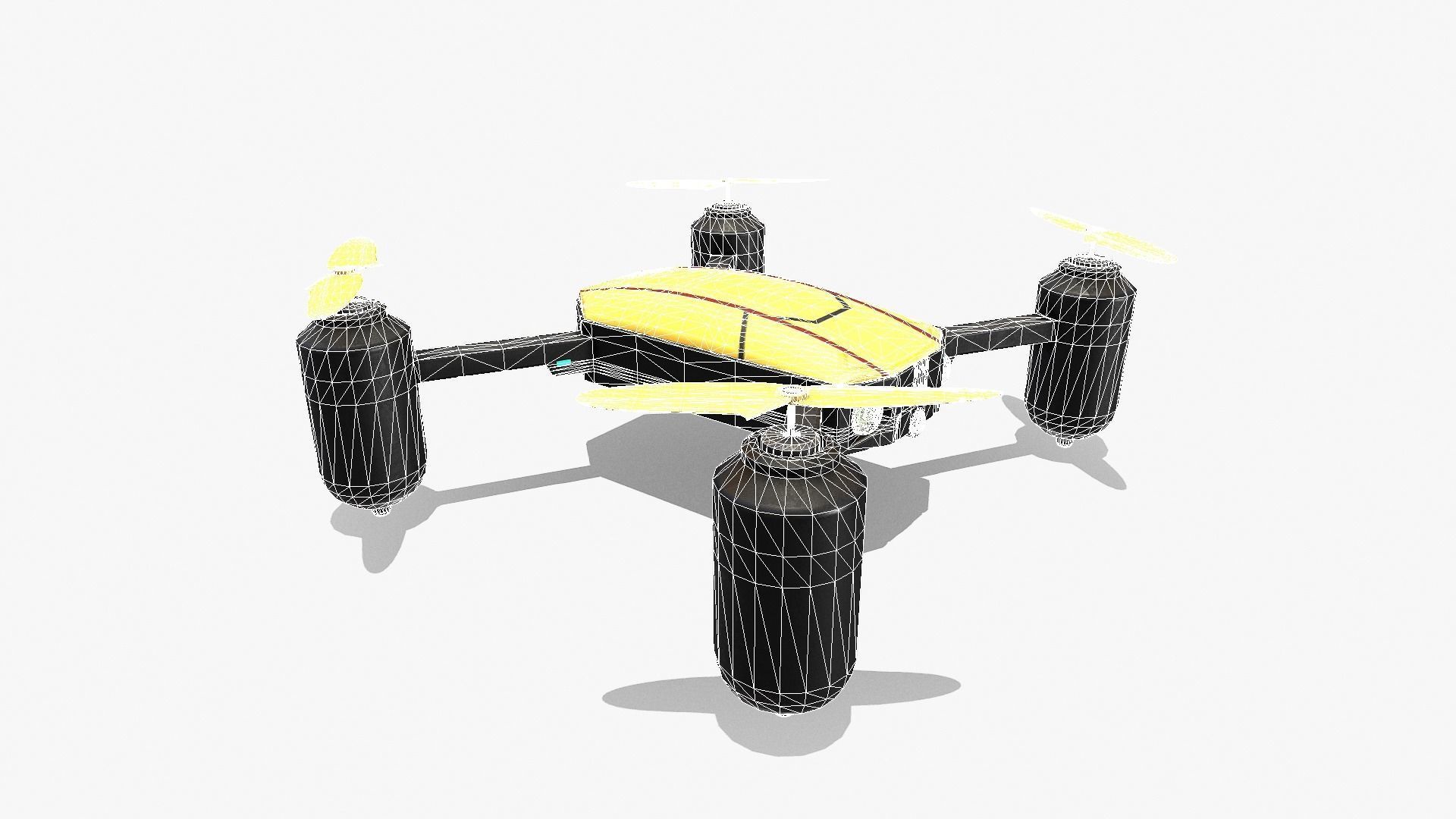 DRONE V2 RIGGED AND ANIMATED Low-poly 3D model_17