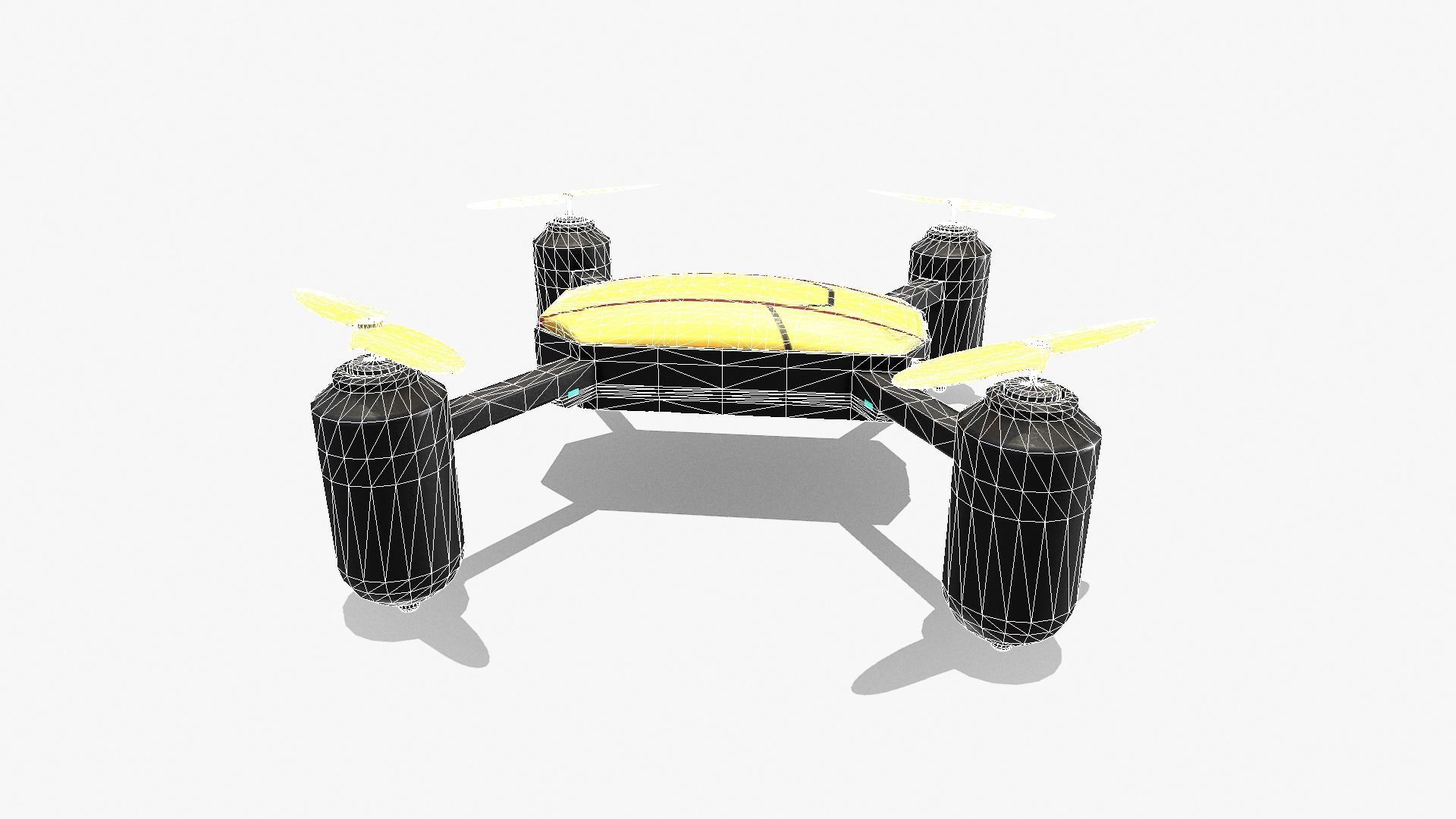 DRONE V2 RIGGED AND ANIMATED Low-poly 3D model_24