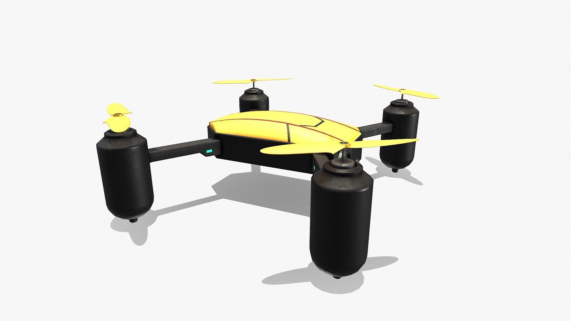 DRONE V2 RIGGED AND ANIMATED Low-poly 3D model_5