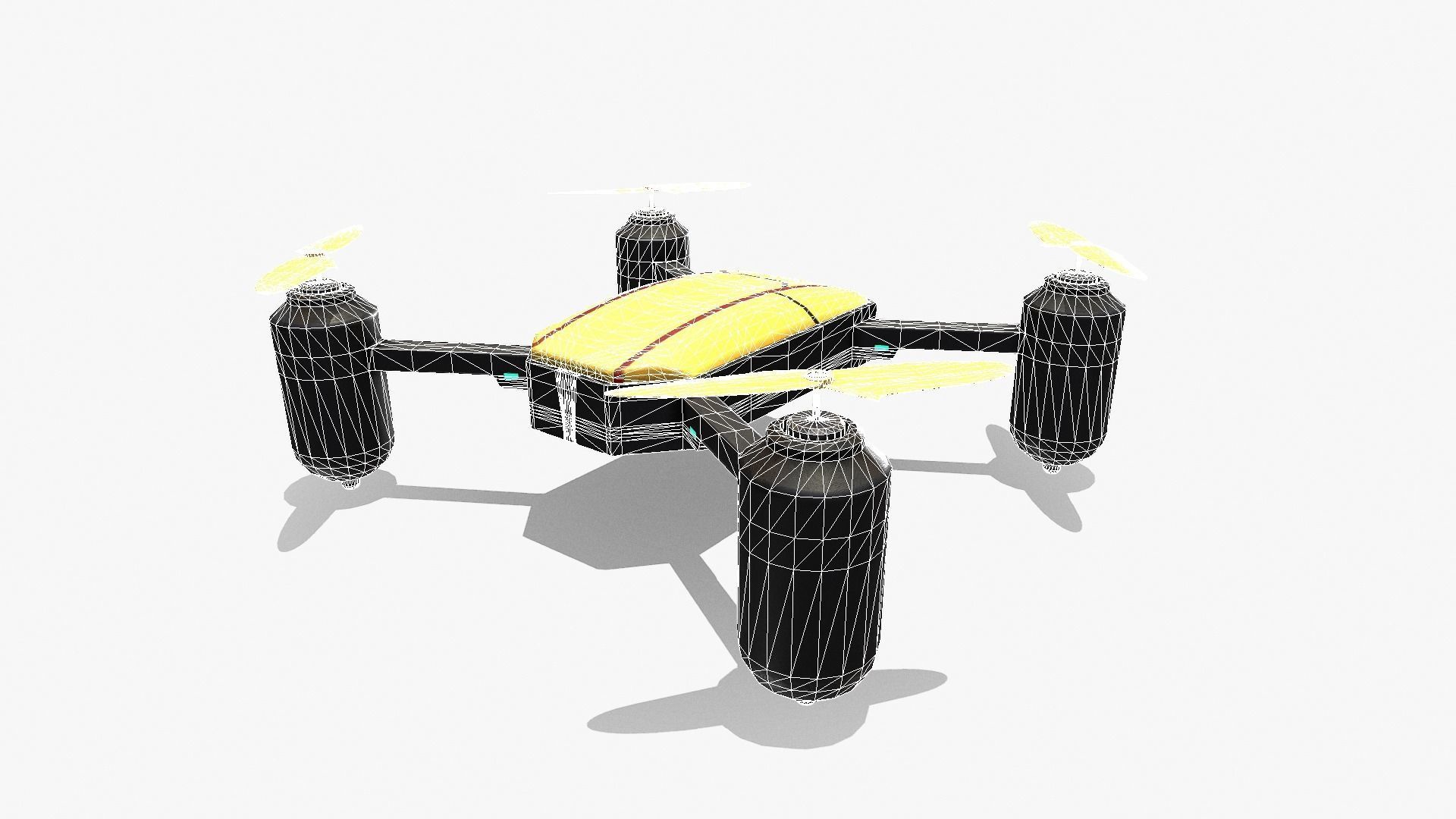 DRONE V2 RIGGED AND ANIMATED Low-poly 3D model_20