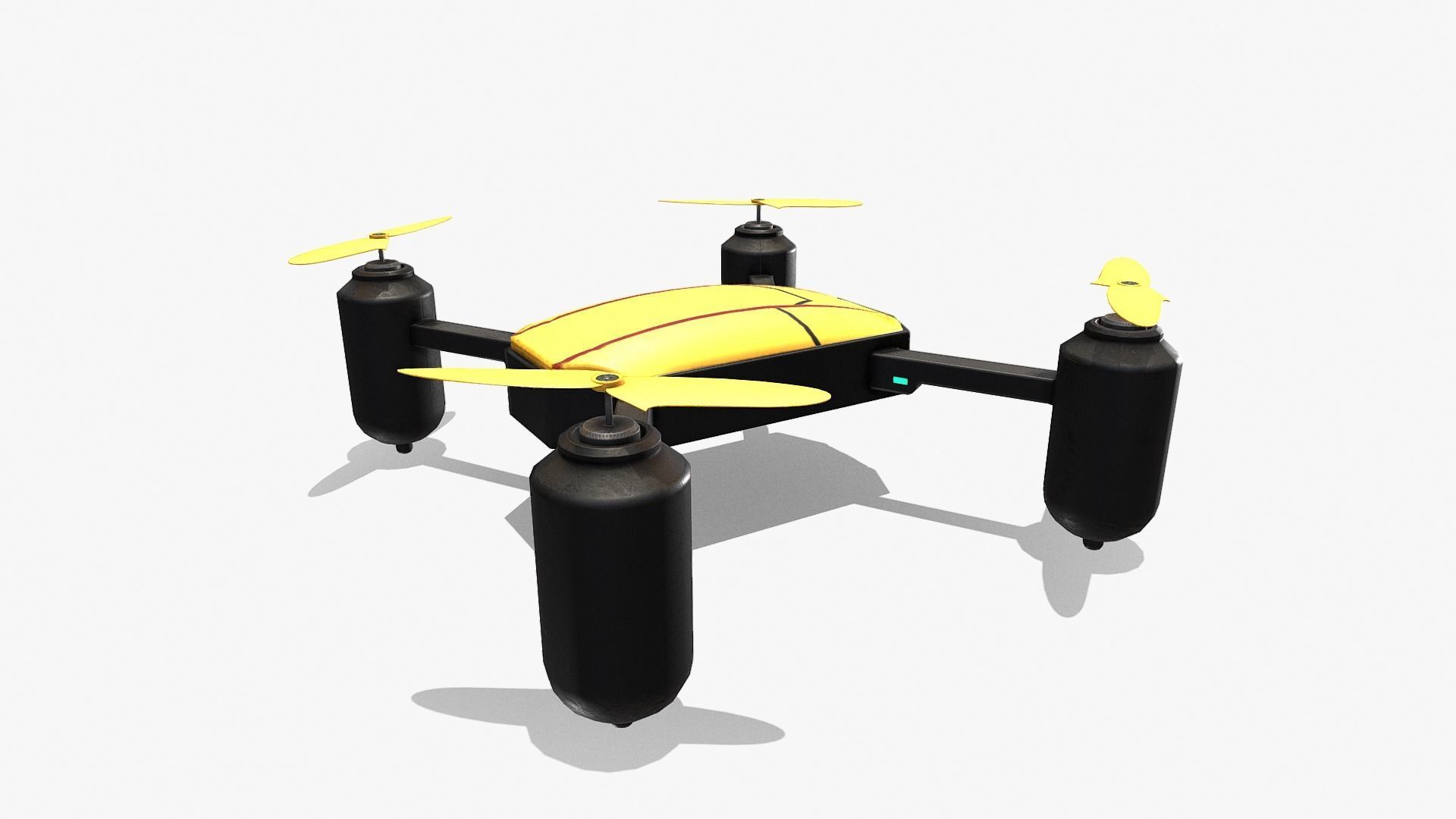 DRONE V2 RIGGED AND ANIMATED Low-poly 3D model_8