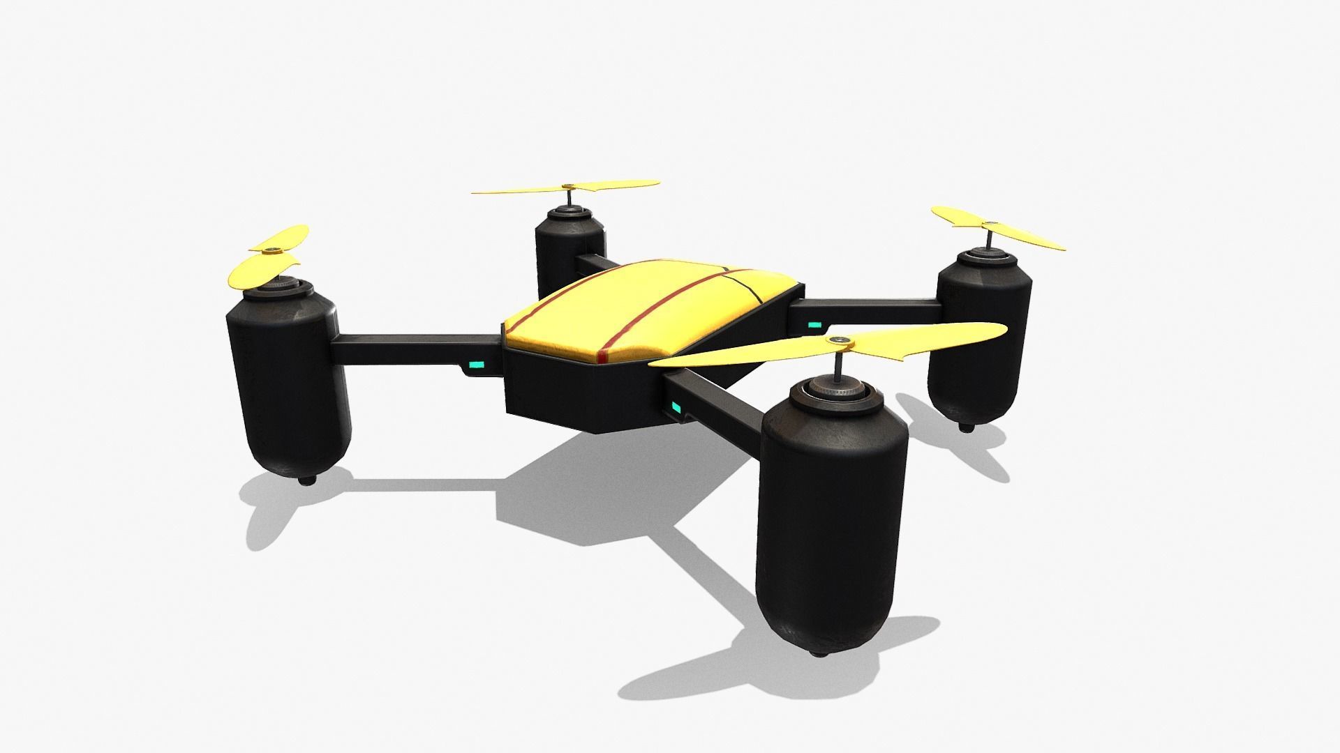 DRONE V2 RIGGED AND ANIMATED Low-poly 3D model_14