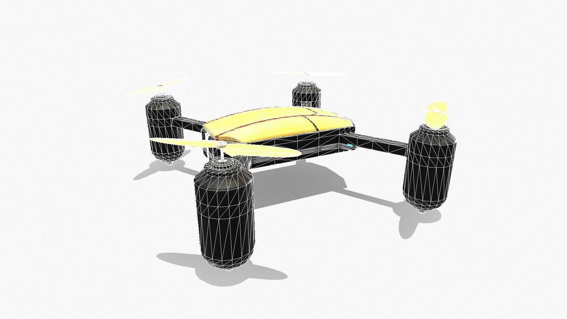 DRONE V2 RIGGED AND ANIMATED Low-poly 3D model_25