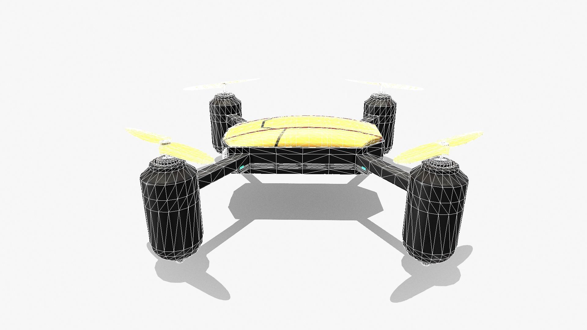 DRONE V2 RIGGED AND ANIMATED Low-poly 3D model_18