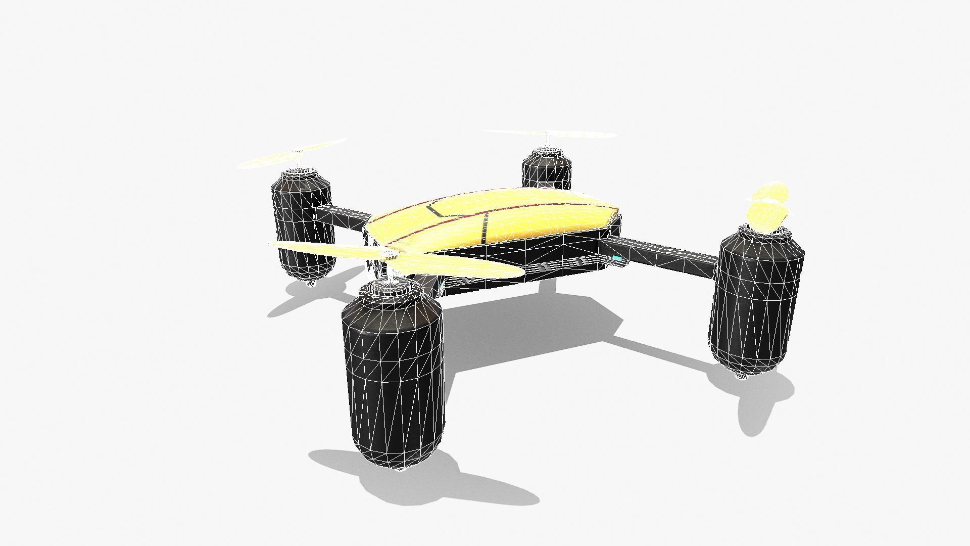 DRONE V2 RIGGED AND ANIMATED Low-poly 3D model_19