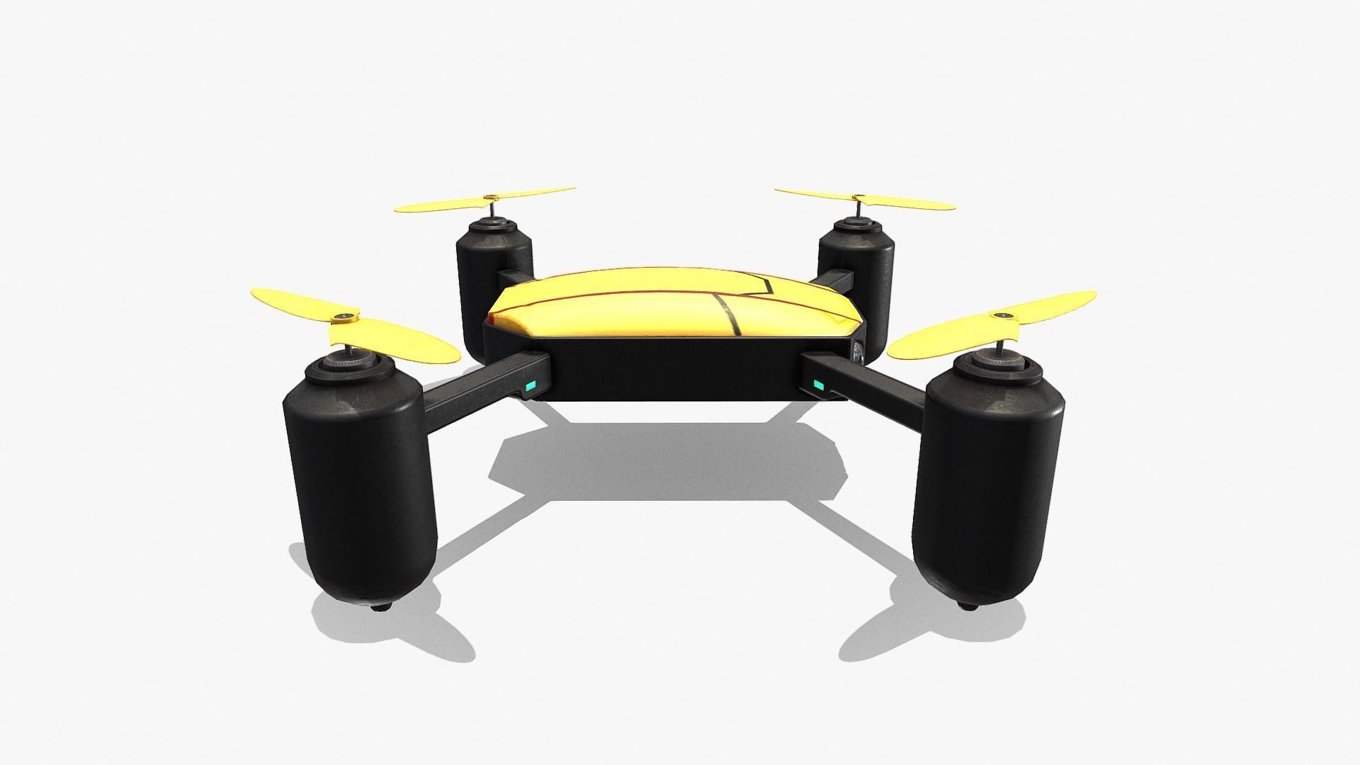 DRONE V2 RIGGED AND ANIMATED Low-poly 3D model_13