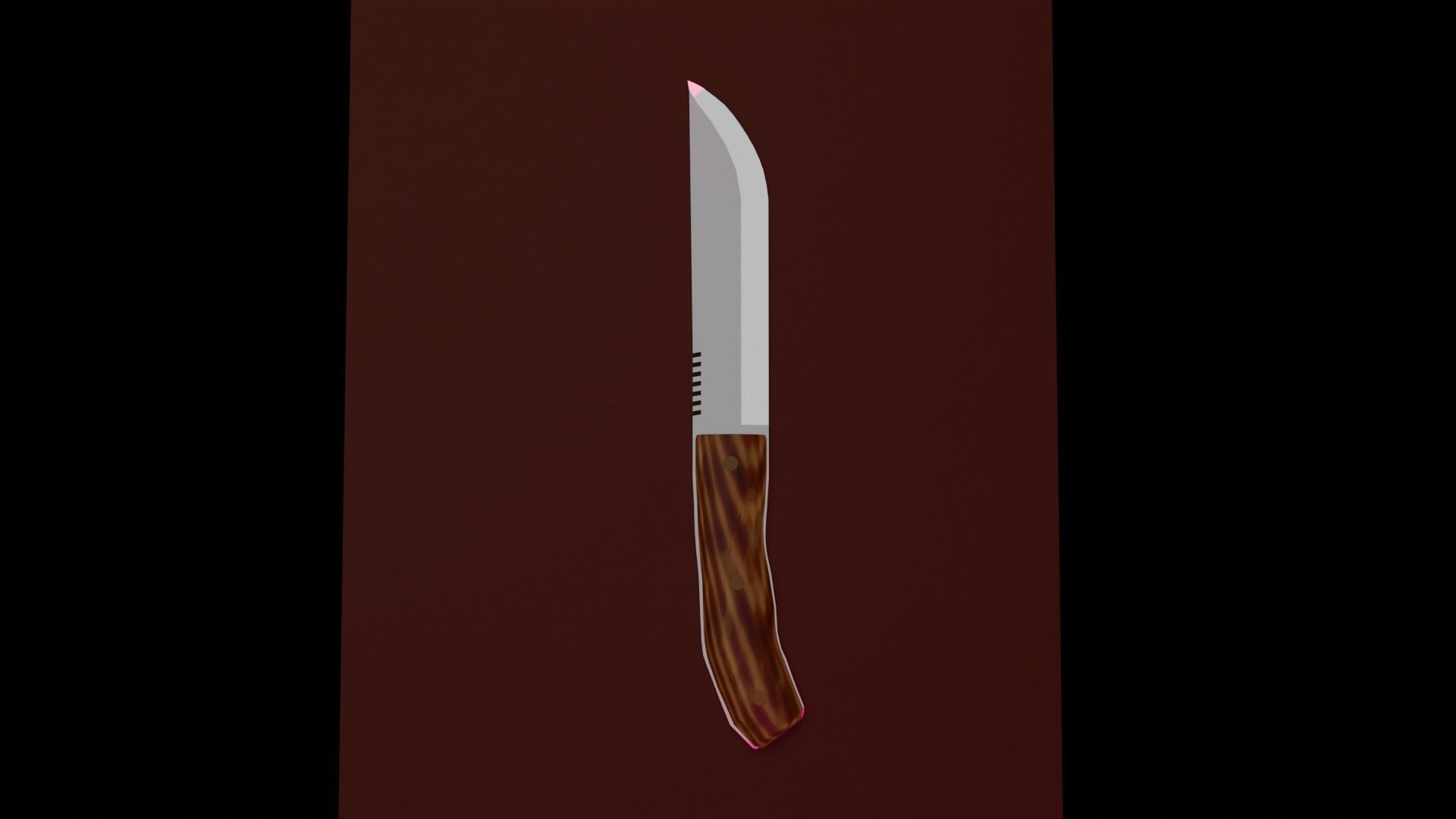 Simple knife Free 3D model_1