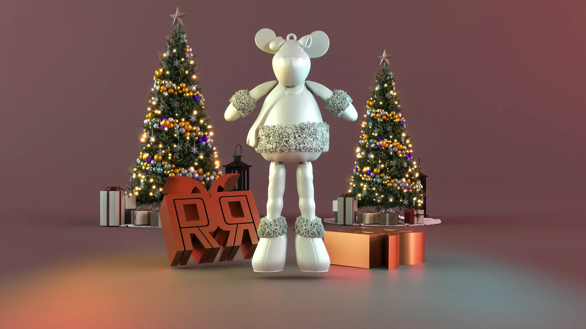 FLEXIBLE Reindeer PET 3D print model_0