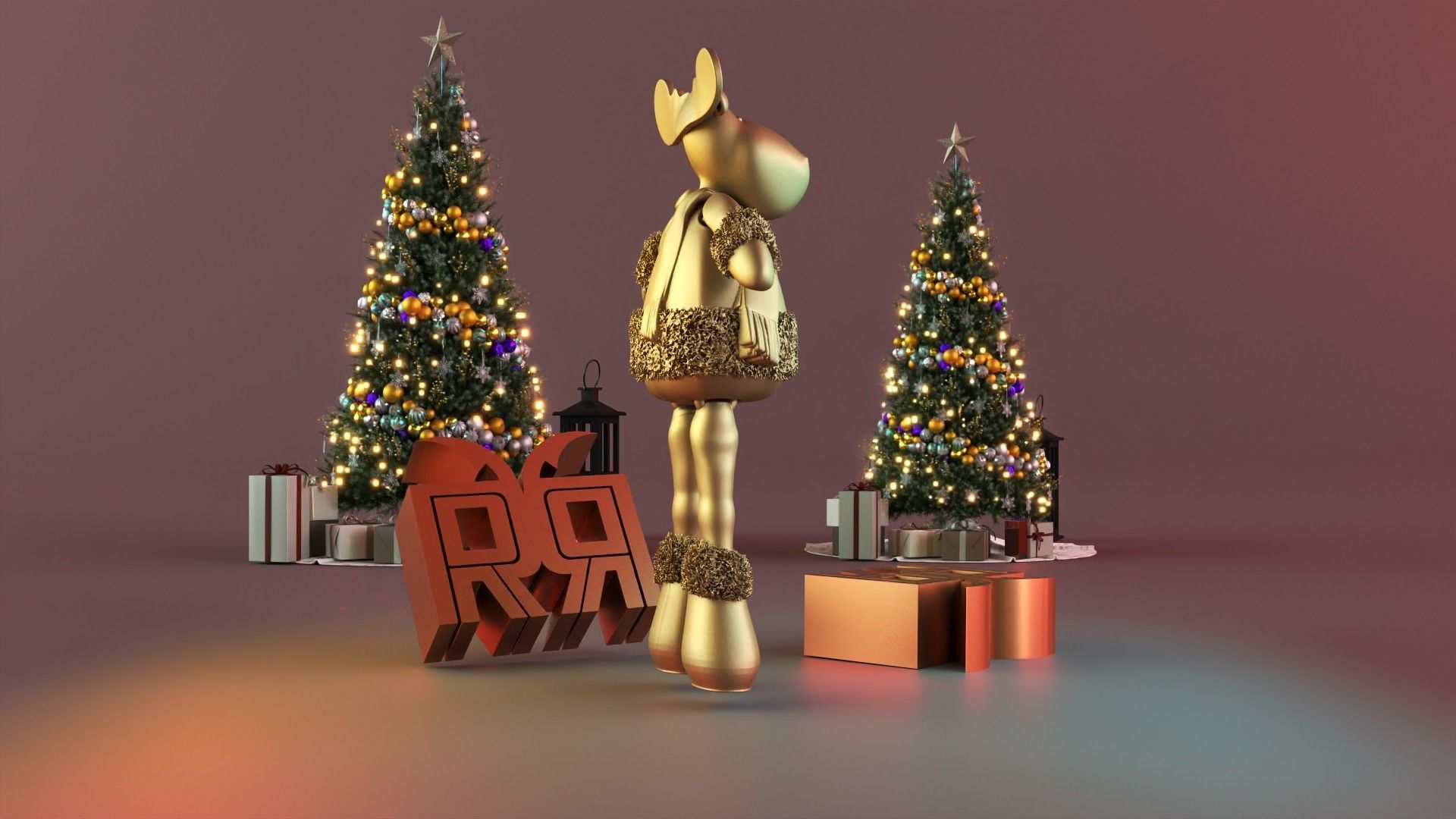 FLEXIBLE Reindeer PET 3D print model_4