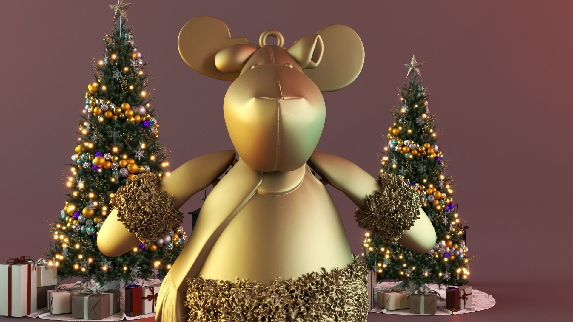 FLEXIBLE Reindeer PET 3D print model_1