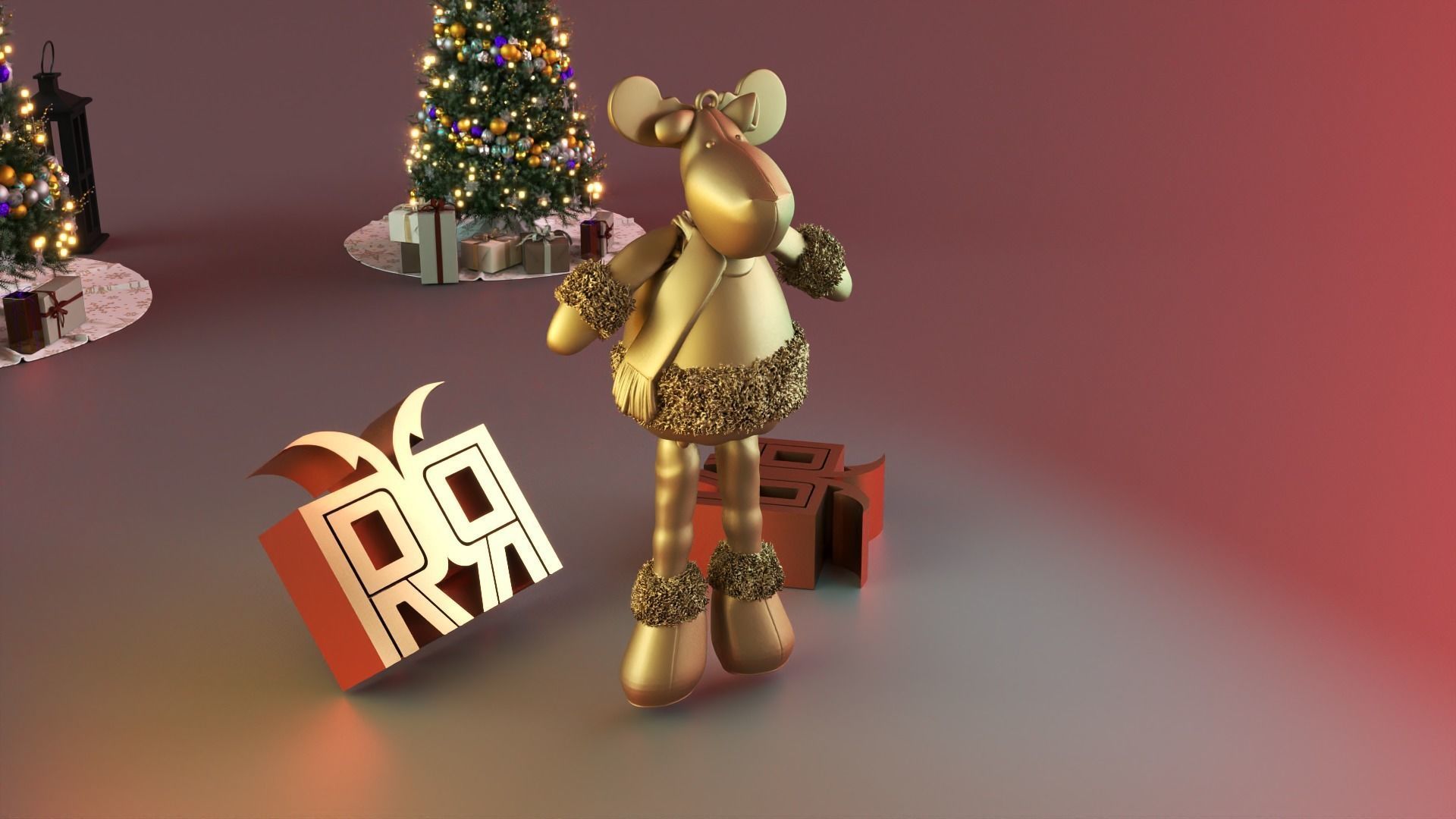 FLEXIBLE Reindeer PET 3D print model_7