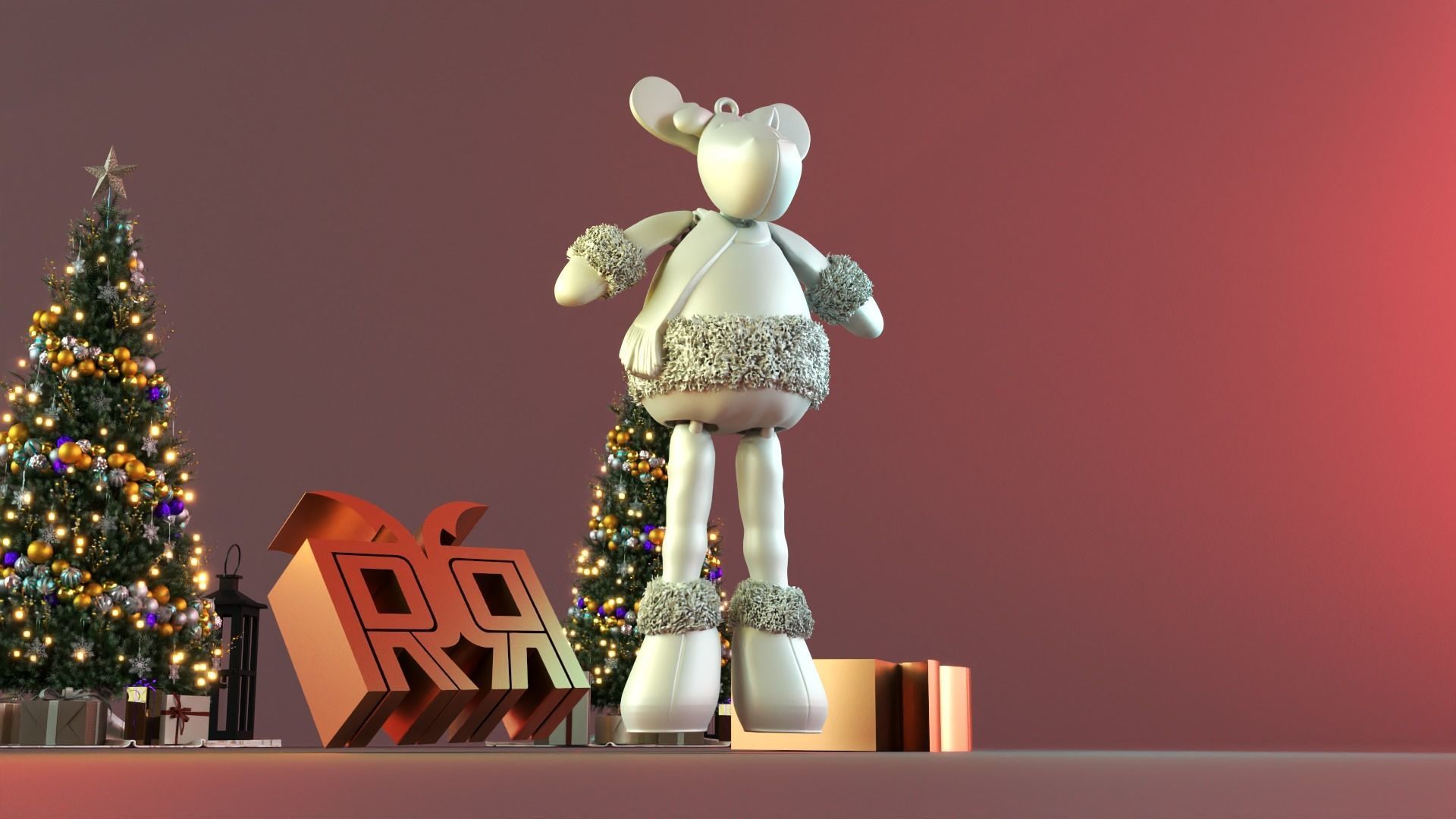 FLEXIBLE Reindeer PET 3D print model_6