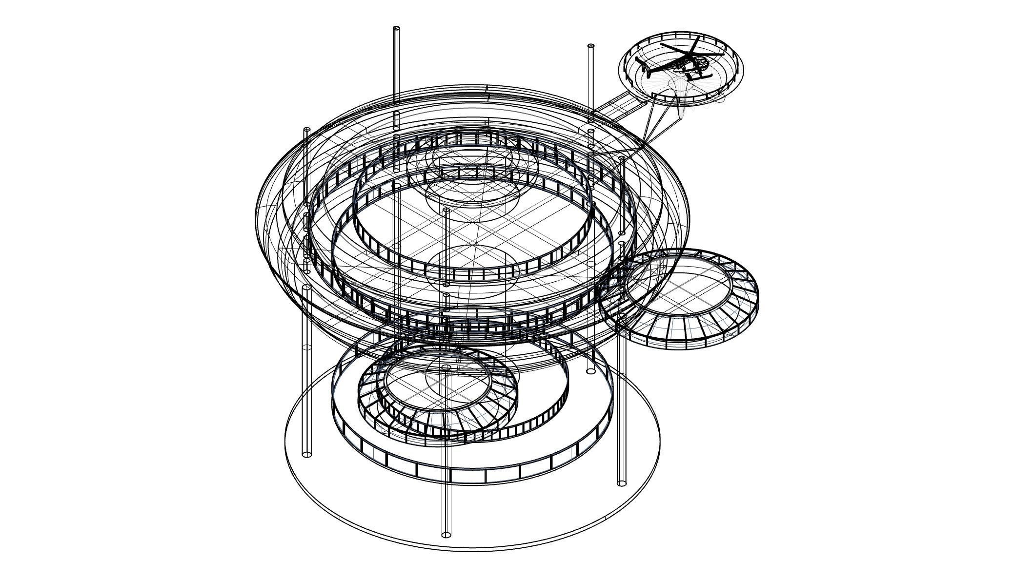 Dubai - Water Discus Hotel 3D model_5