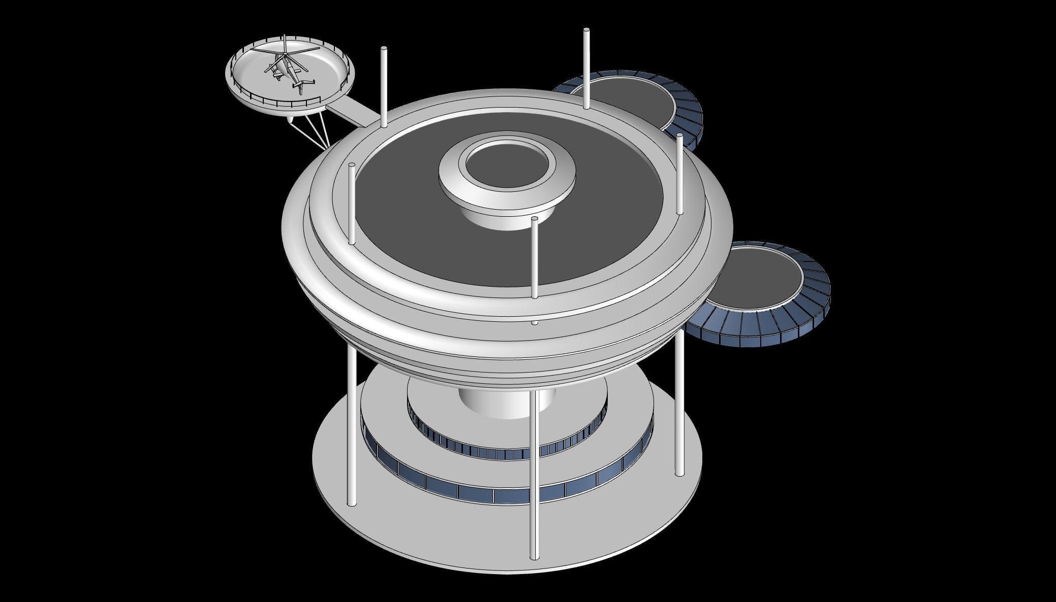 Dubai - Water Discus Hotel 3D model_3