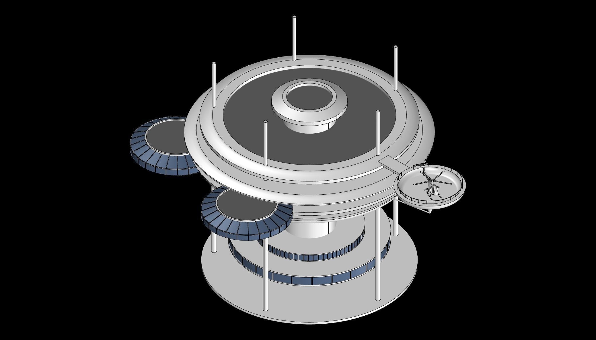 Dubai - Water Discus Hotel 3D model_2