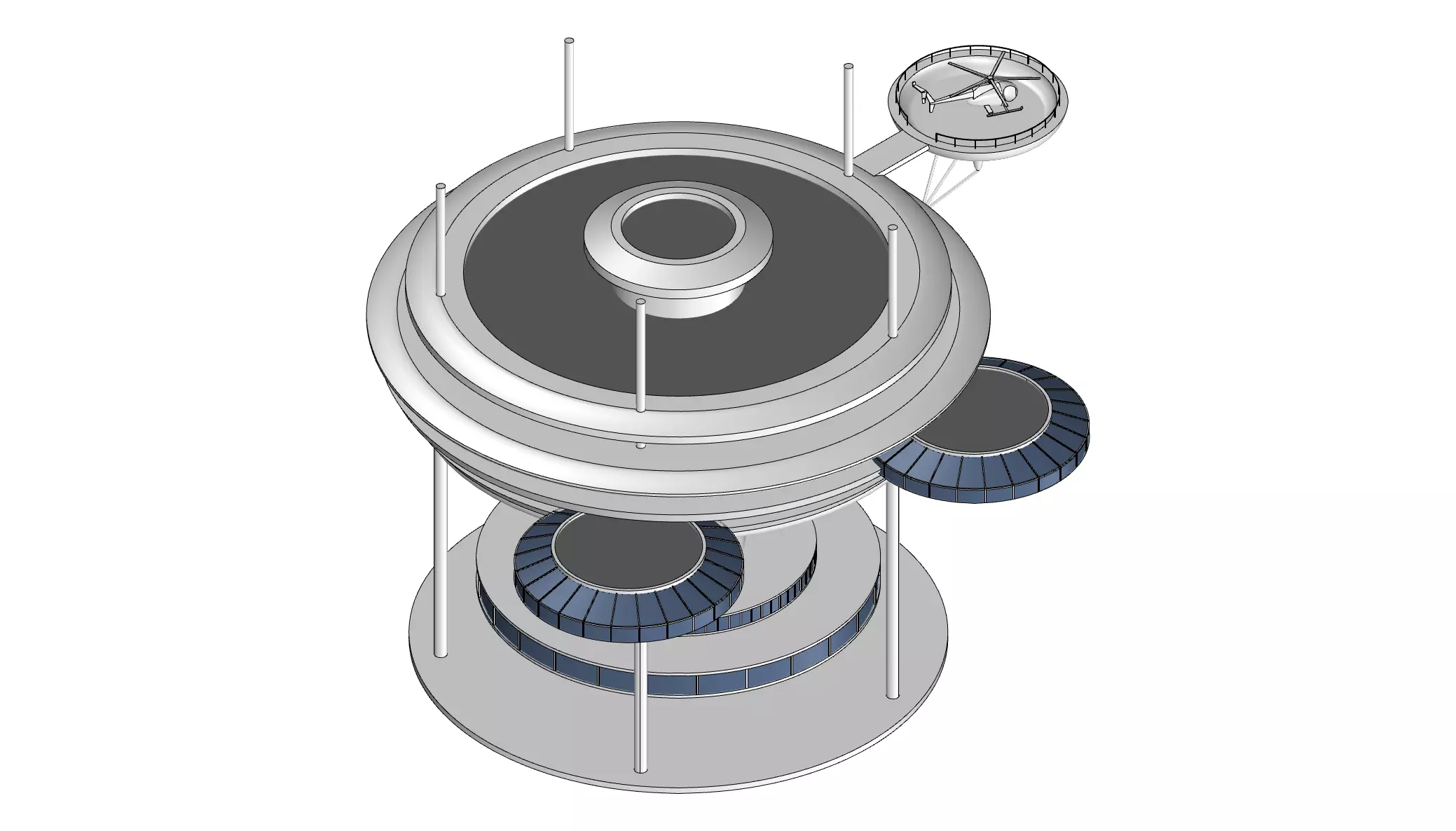 Dubai - Water Discus Hotel 3D model_0