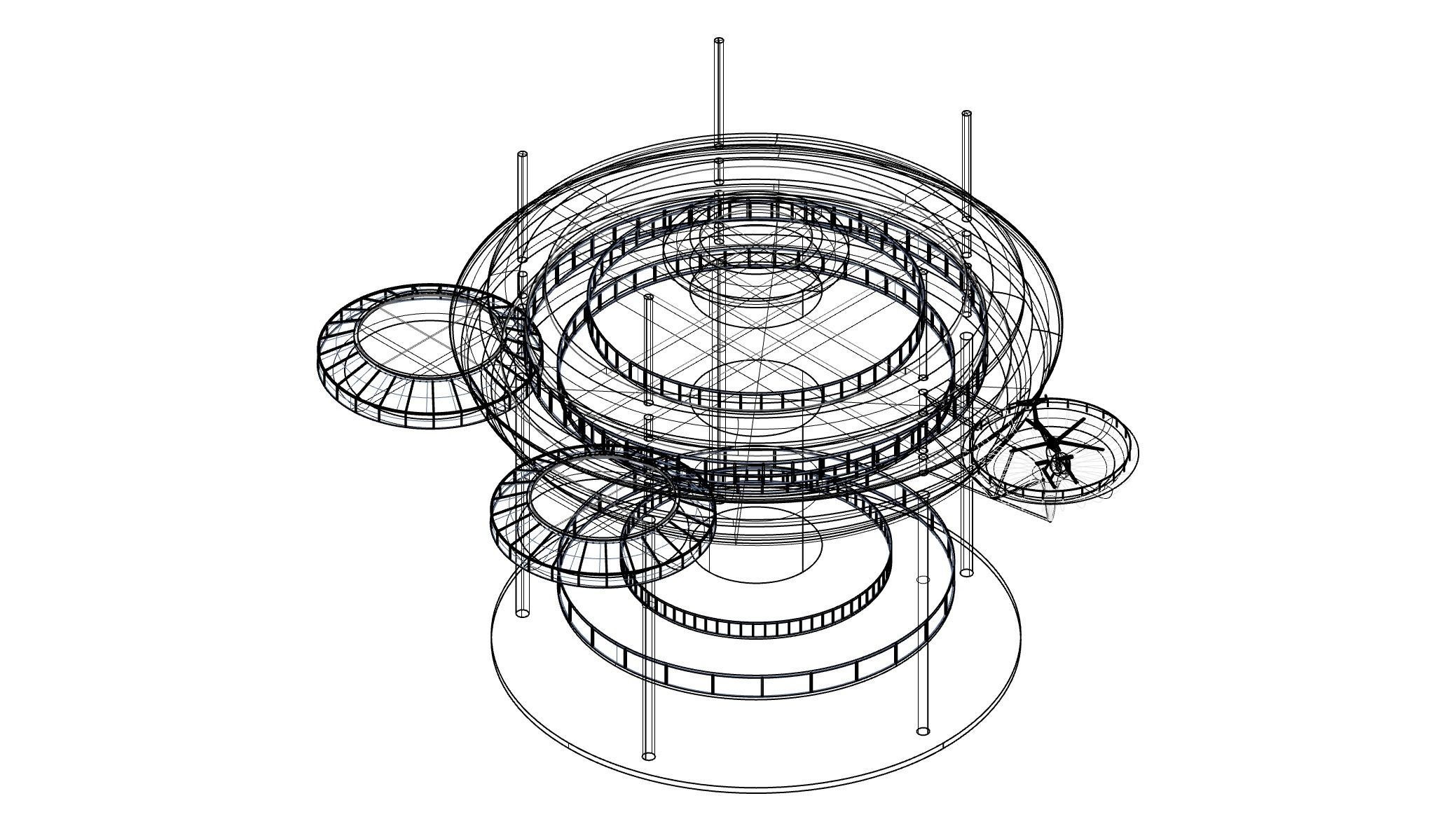 Dubai - Water Discus Hotel 3D model_8