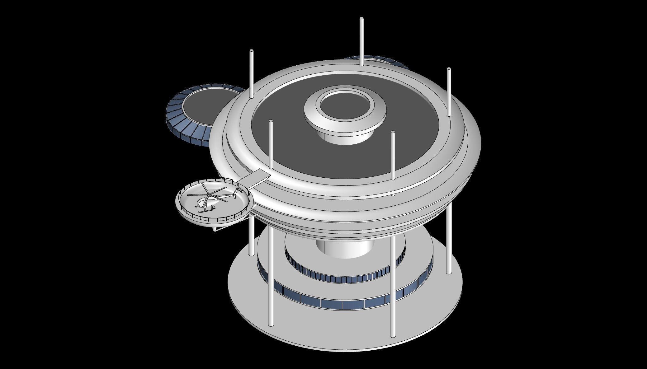 Dubai - Water Discus Hotel 3D model_4