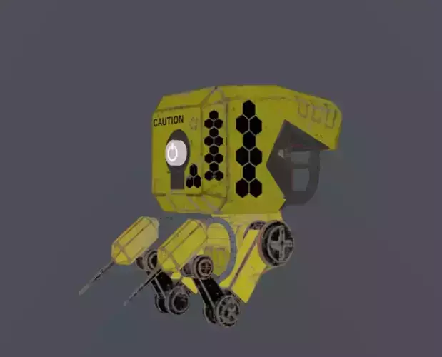 Robotmachine Low-poly 3D model