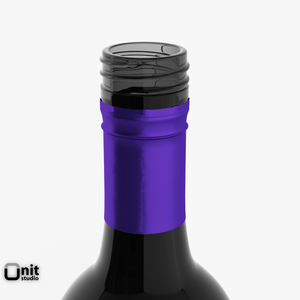 Merlot Red Wine Bottle 3D model_5