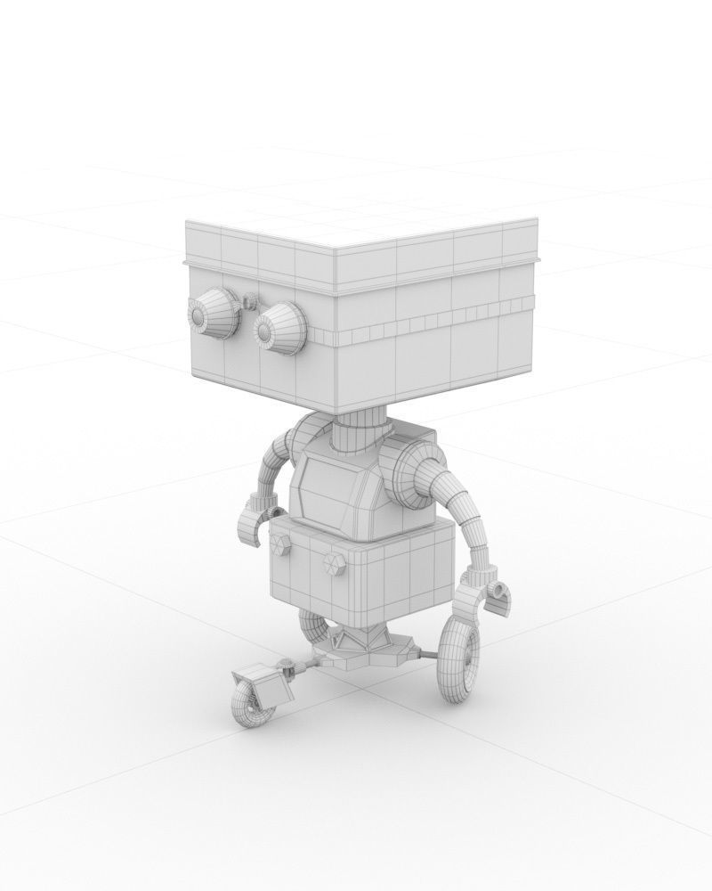 Robot toy 3D model_2