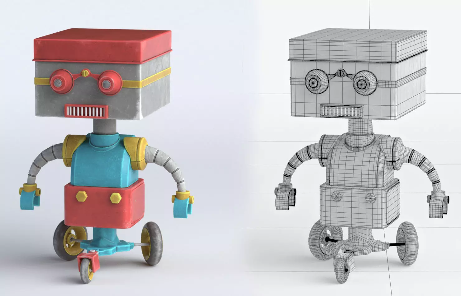 Robot toy 3D model_0