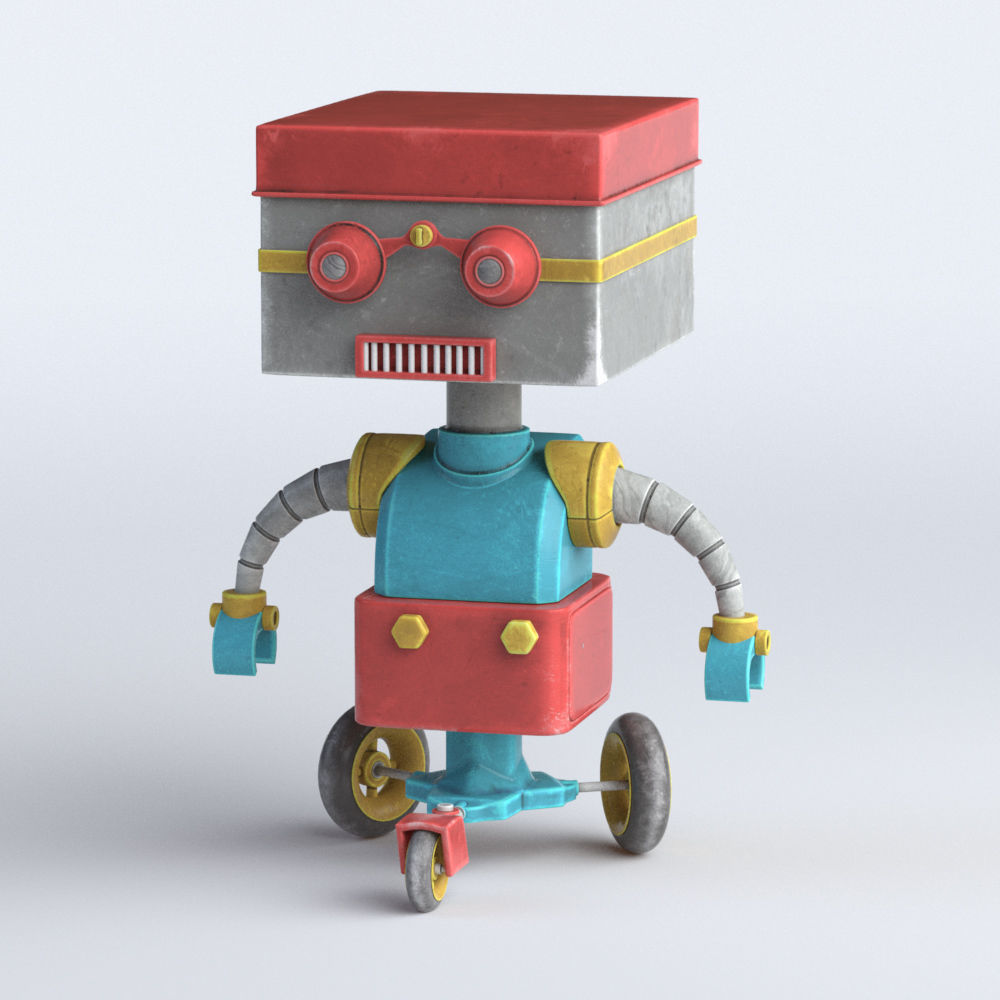 Robot toy 3D model_5