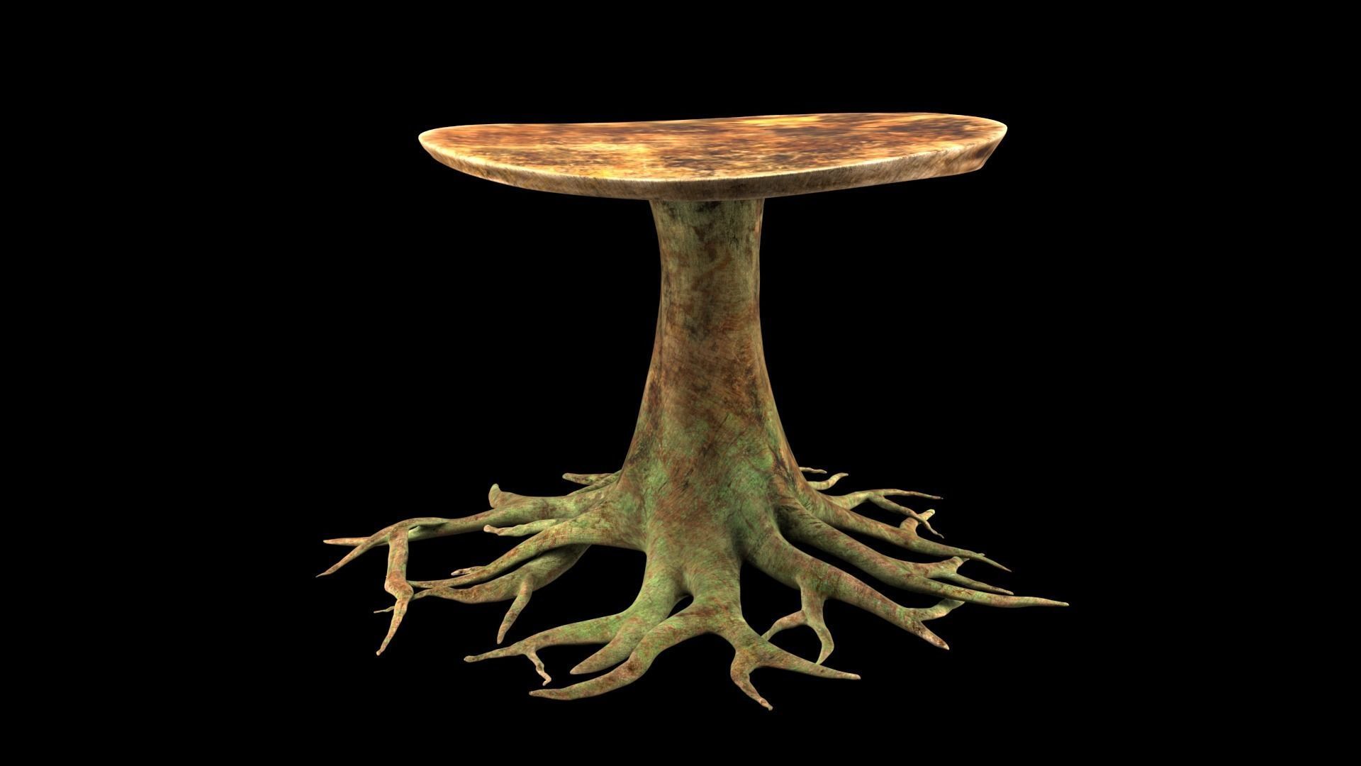 table roots 3D model_4