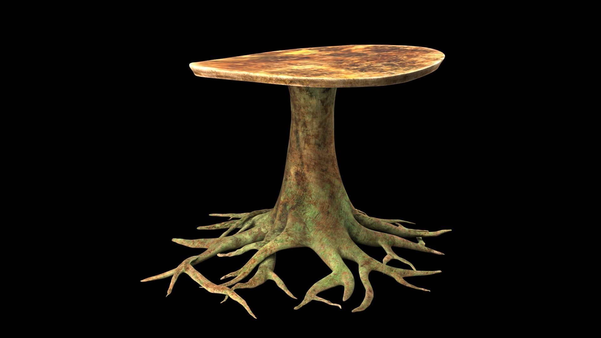 table roots 3D model_3