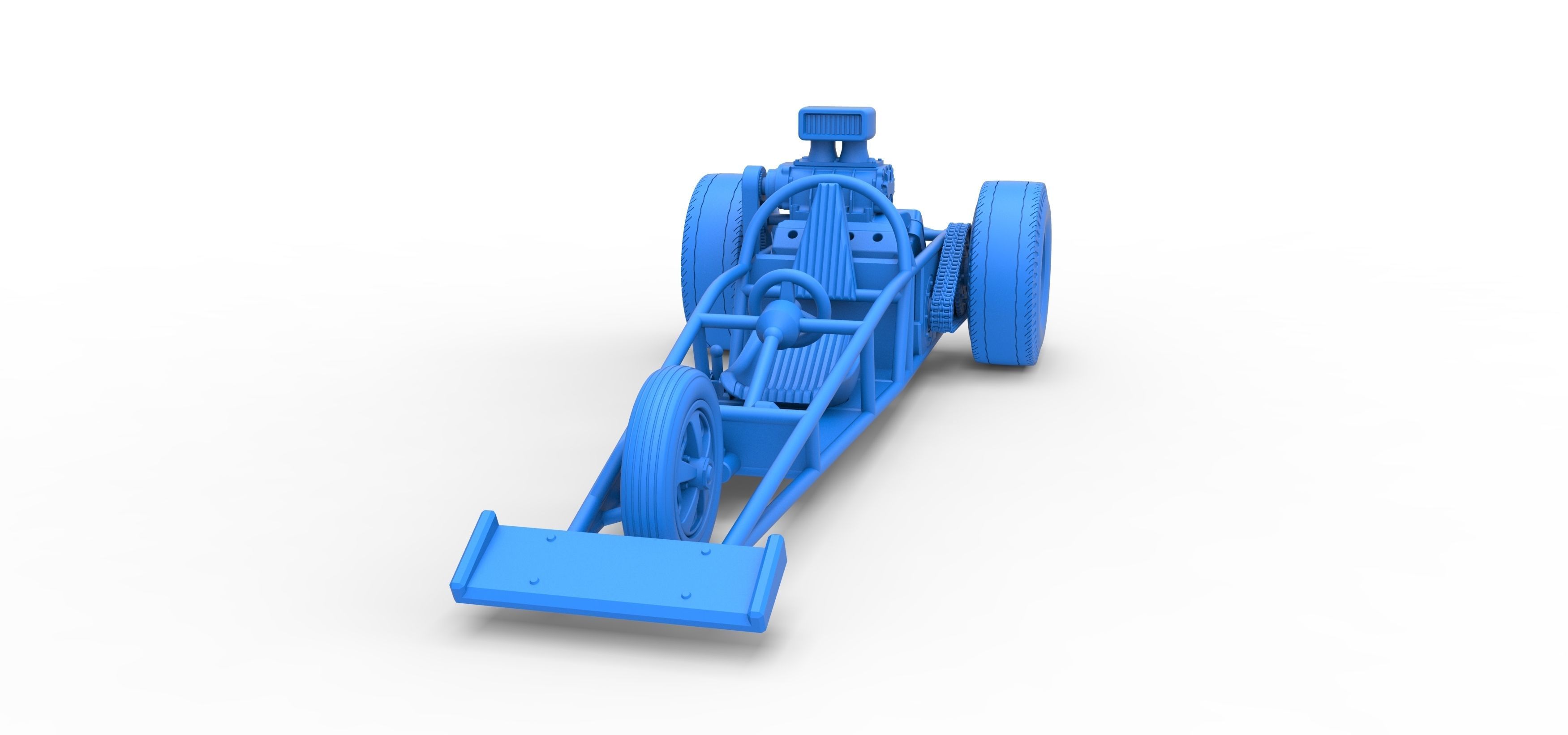Rear engine old school three wheeled dragster Scale 1 to 25 3D model 3D ...