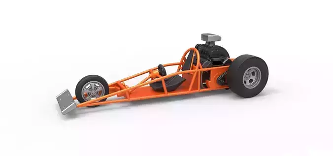 Rear engine old school three wheeled dragster Scale 1 to 25