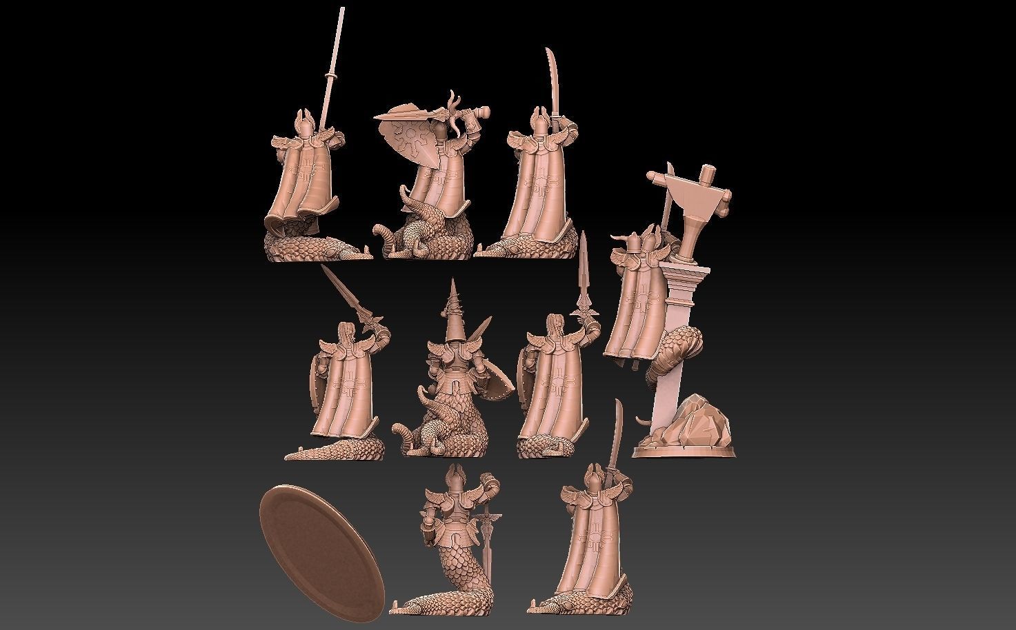 Chaos Nagas 3D print model_3