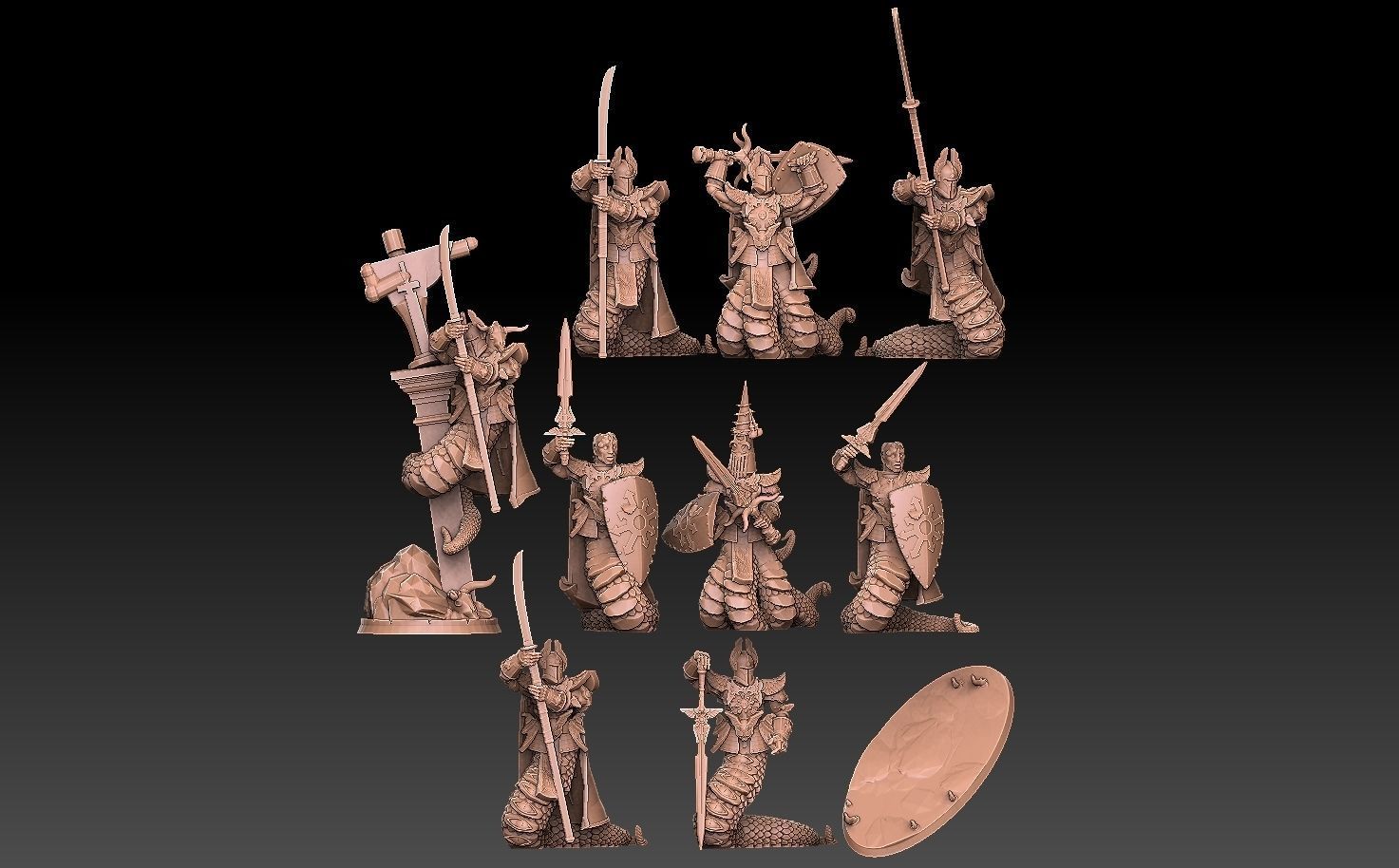 Chaos Nagas 3D print model_2