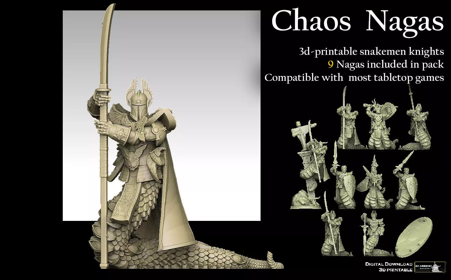 Chaos Nagas 3D print model_0