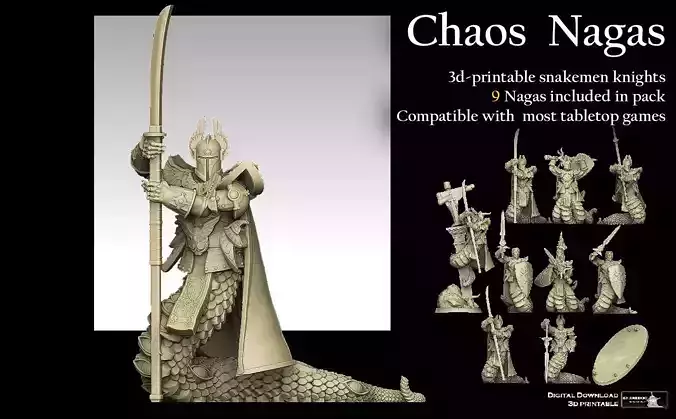 Chaos Nagas 3D print model
