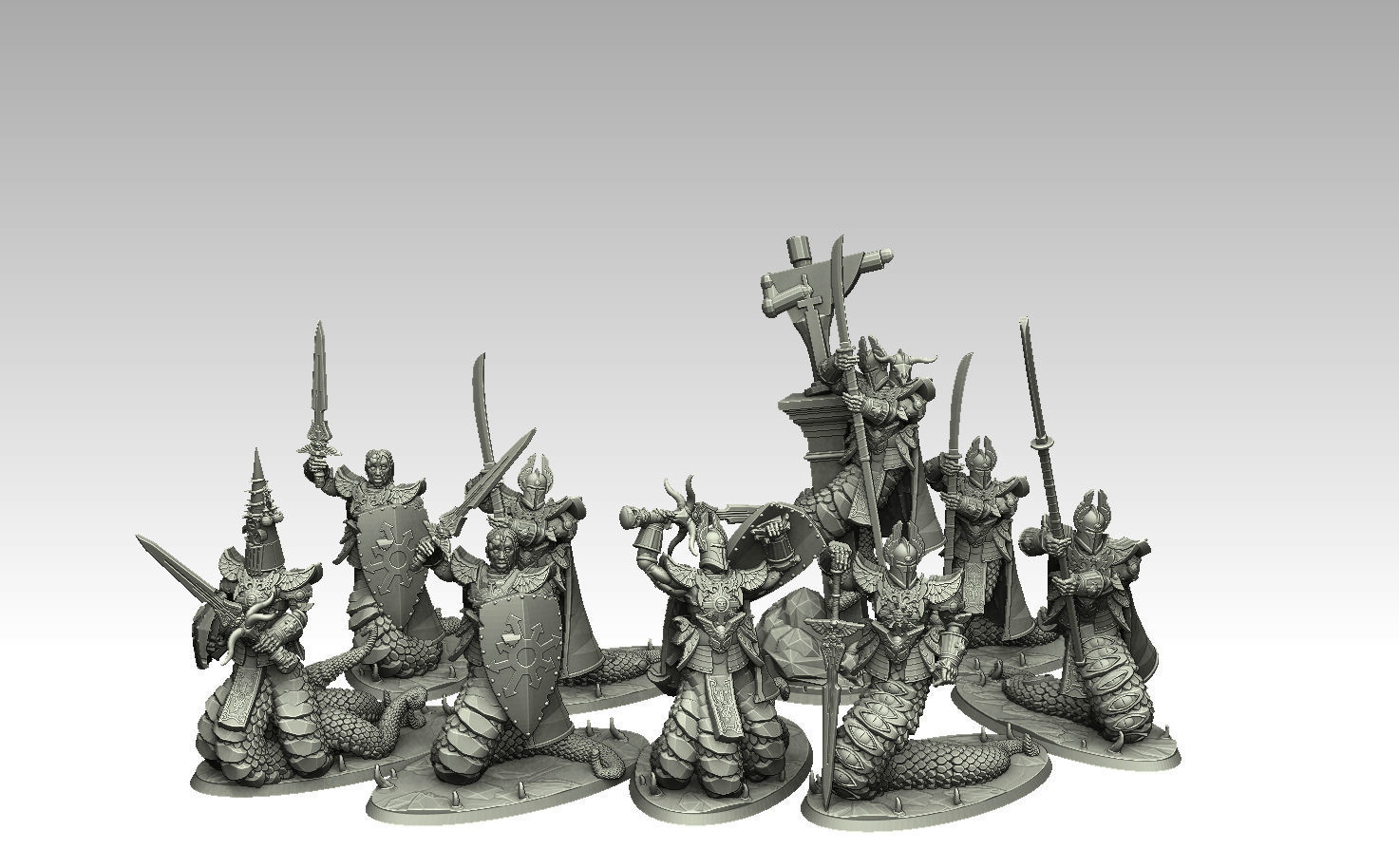 Chaos Nagas 3D print model_1