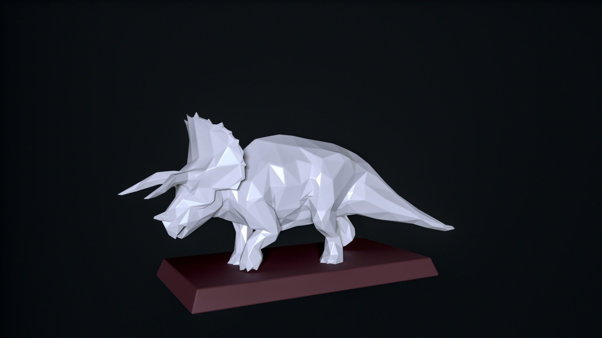 Triceratops 3D print 3D print model_6