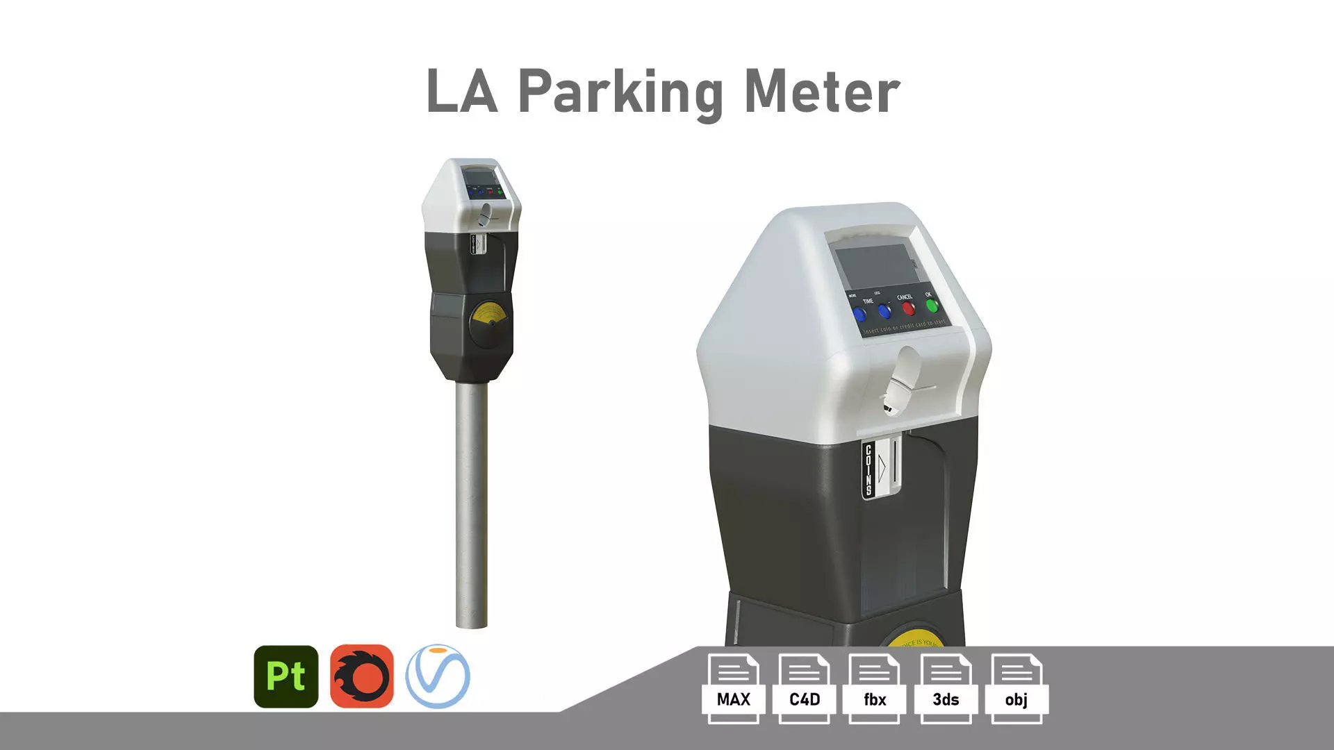 LA Parking Terminal Low-poly 3D model_0