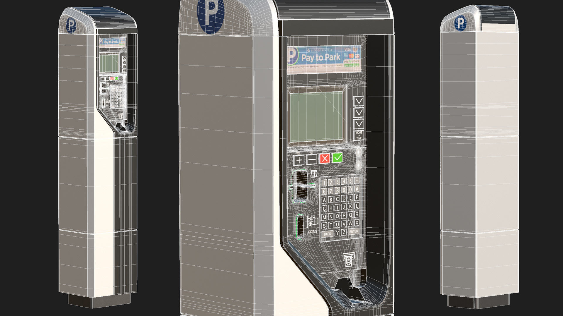 Sietle Parking Terminal Low-poly 3D model_23